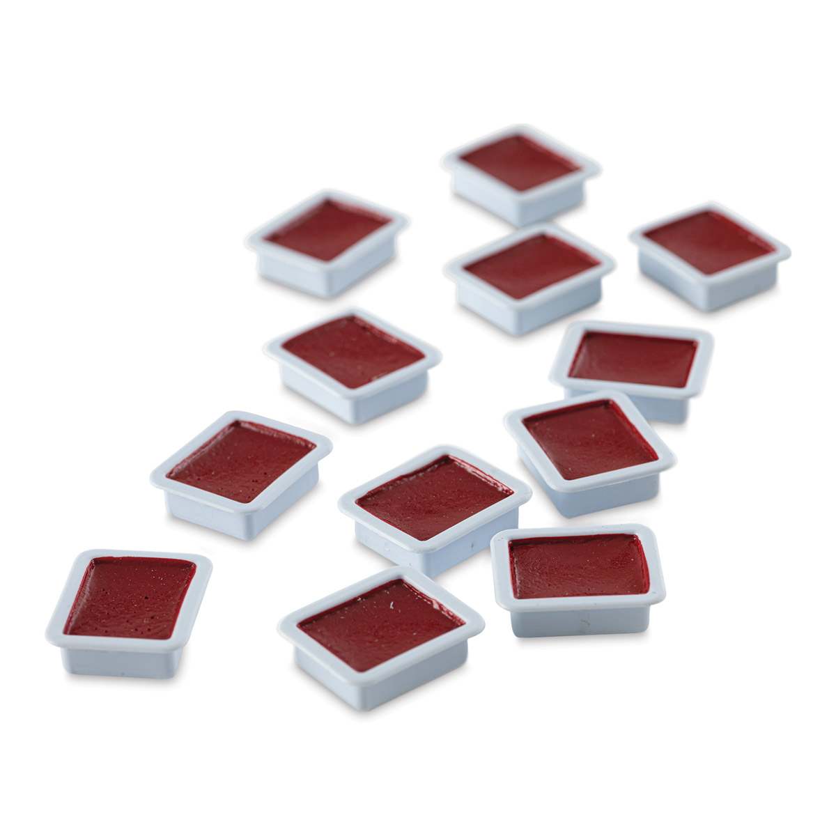 Prang Watercolor Refills - Square, pkg of 12 Red-Orange, Half Pans