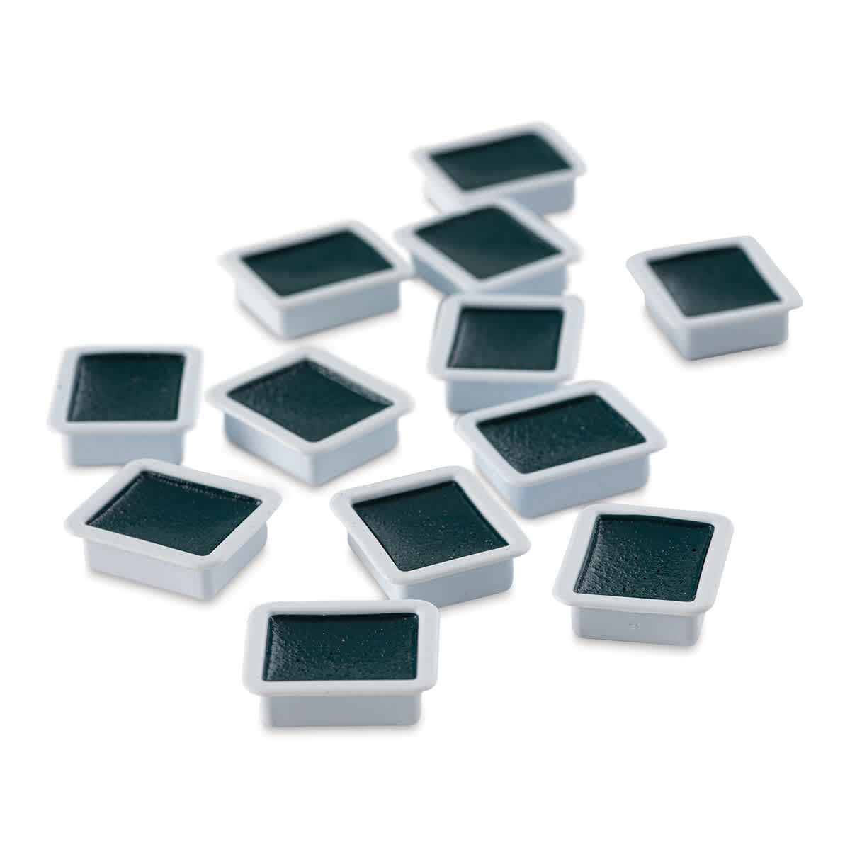 Prang Watercolor Refills - Square, pkg of 12 Blue-Green, Half Pans