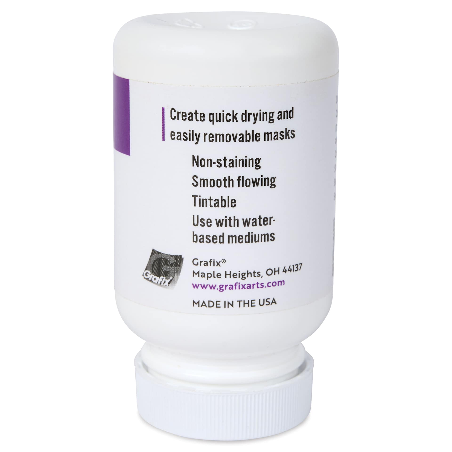 Grafix Incredible White Mask Liquid Frisket - 4.5 oz bottle side