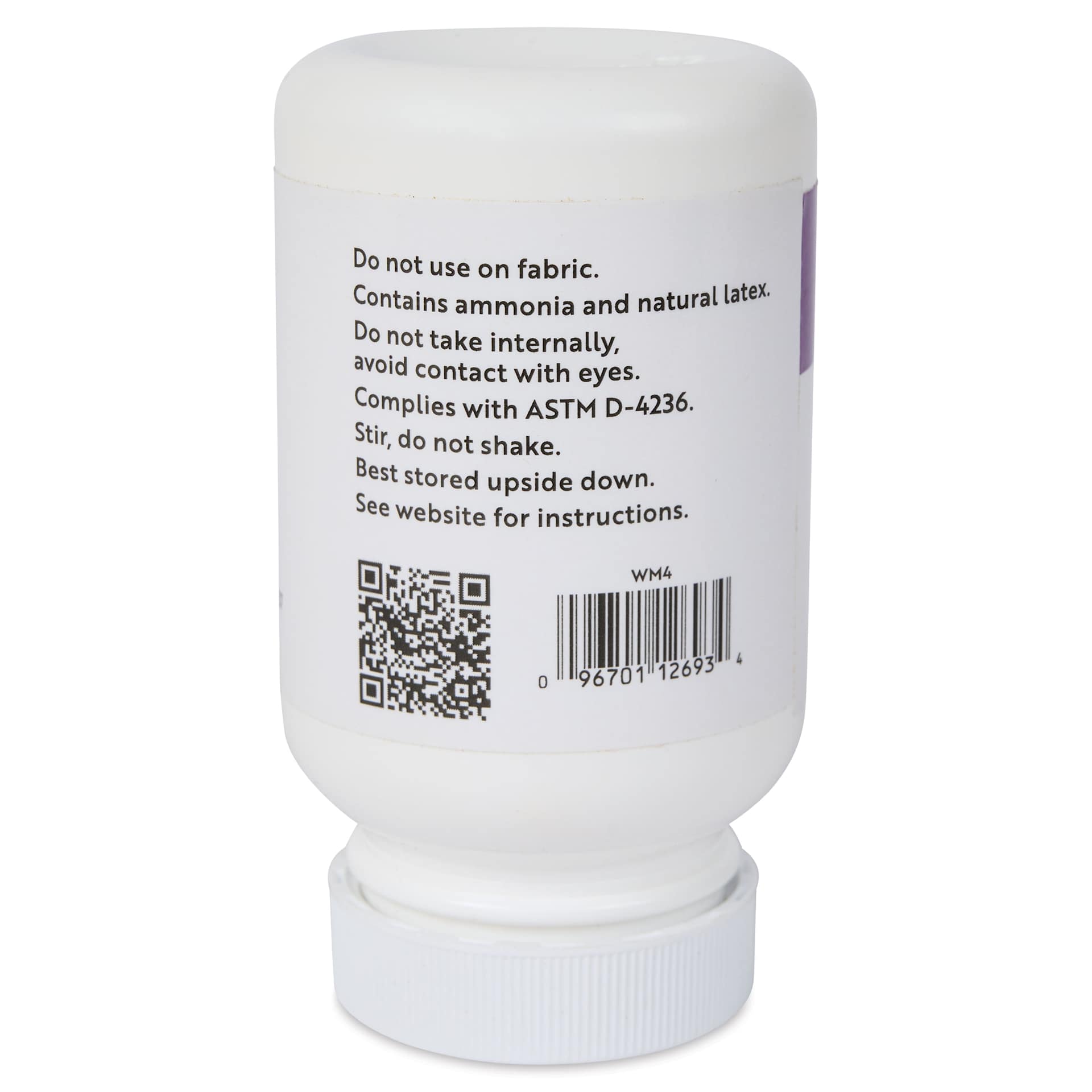 Grafix Incredible White Mask Liquid Frisket - 4.5 oz bottle back