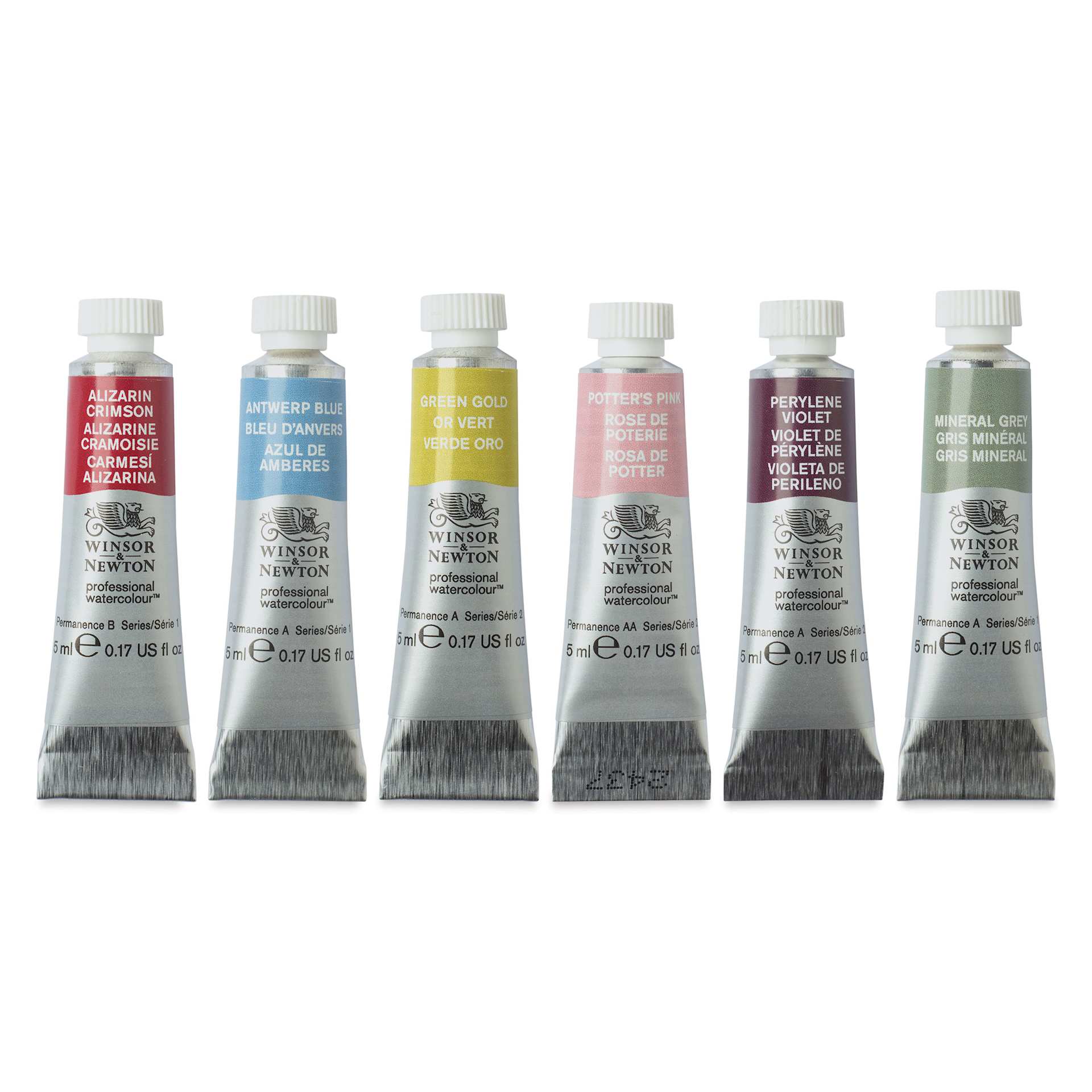 5 ml tubes from the Winsor & Newton Professional Watercolor Set of 6, Mindful Colors