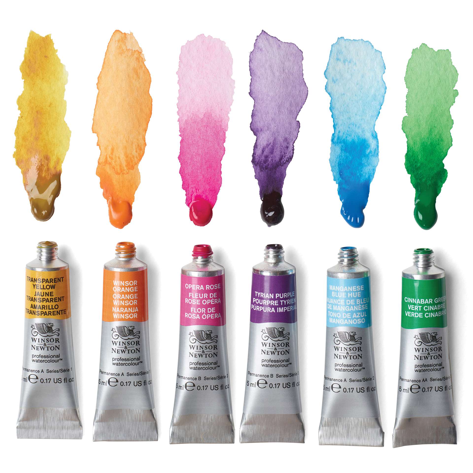 Winsor & Newton Professional Watercolor -  Set of 6, Vibrant Colors, 5 ml