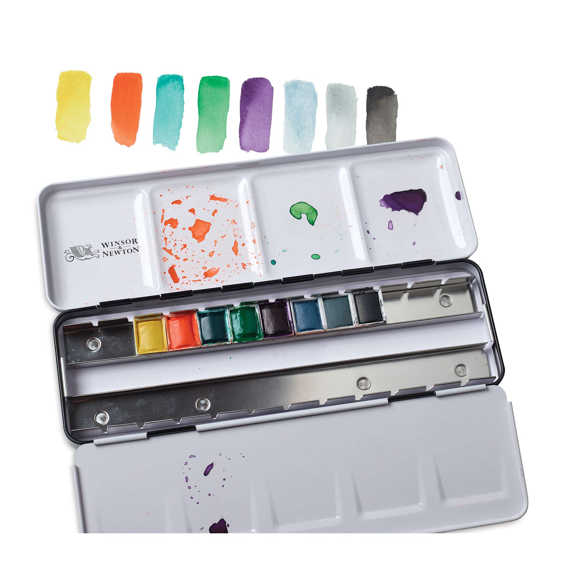 Winsor & Newton Professional Watercolor - Revival Collection, Set of 8, Half Pans in included metal case