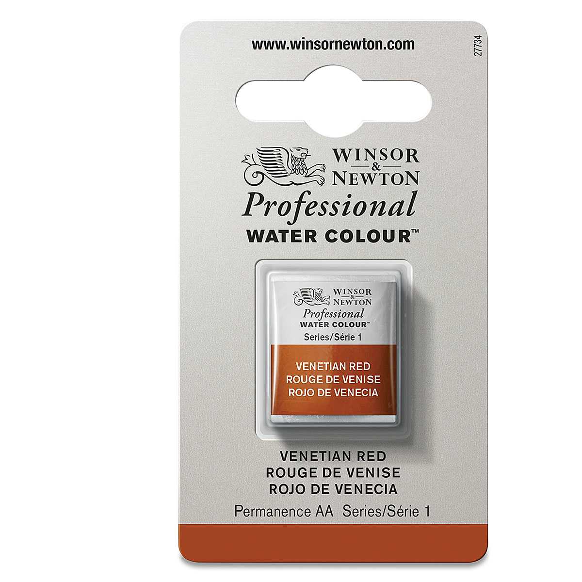 Winsor & Newton Professional Watercolor - Venetian Red, Half Pan