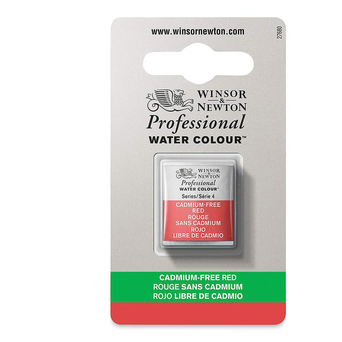 Winsor & Newton Artists' Watercolor - Cadmium-Free Red, Half Pan