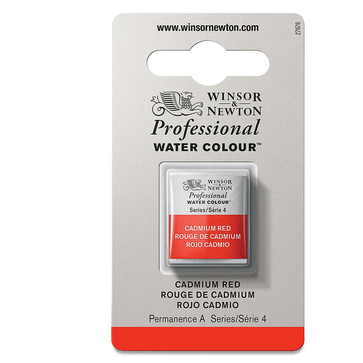 Winsor & Newton Professional Watercolor - Cadmium Red, Half Pan