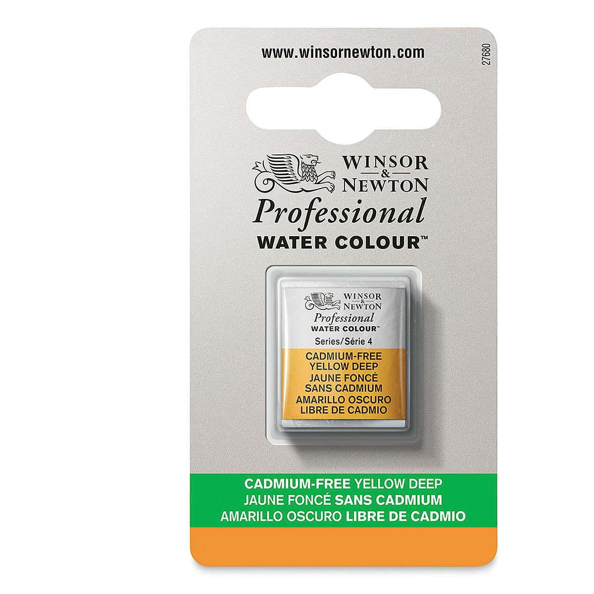 Winsor & Newton Artists' Watercolor - Cadmium-Free Yellow Deep, Half Pan
