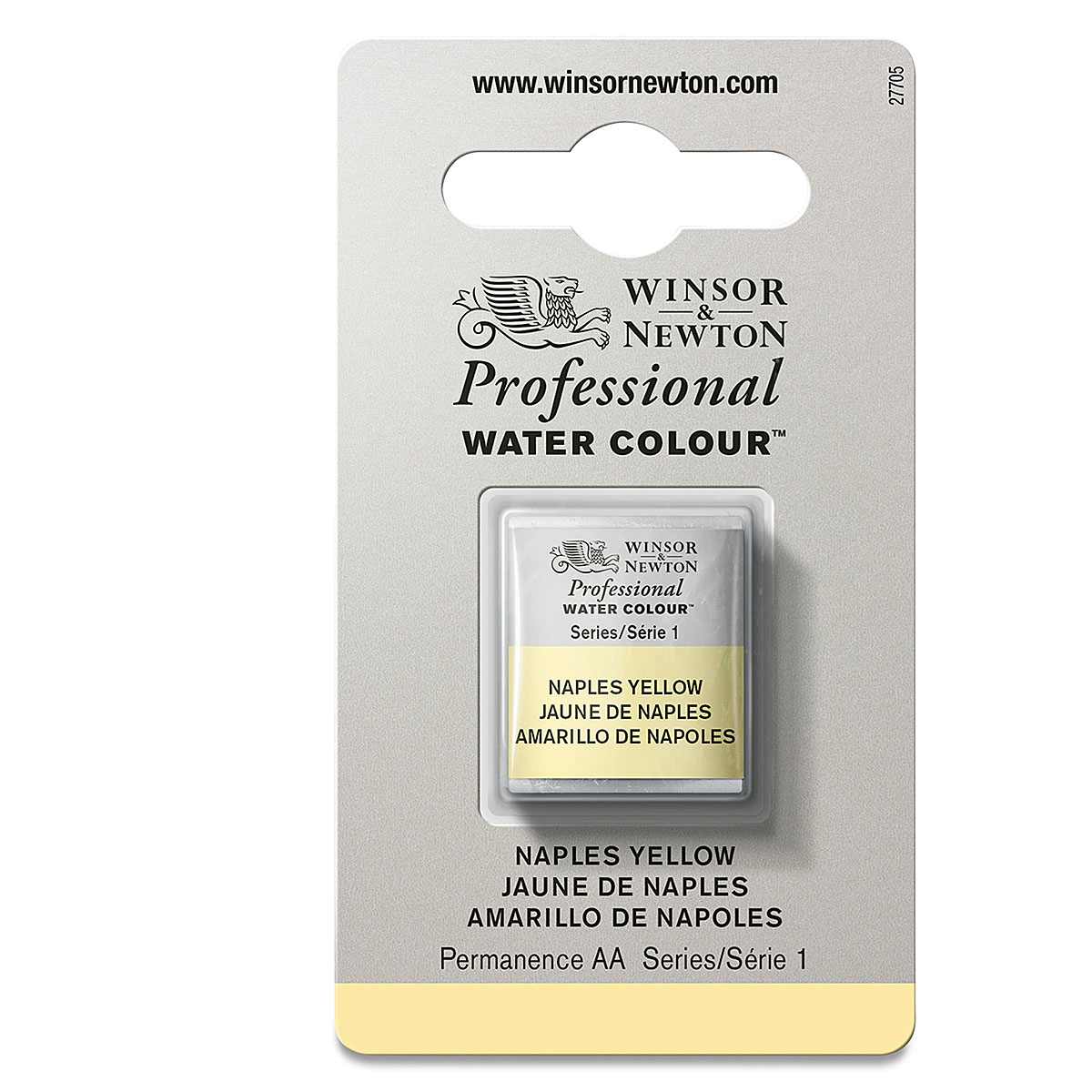 Winsor & Newton Professional Watercolor - Naples Yellow, Half Pan