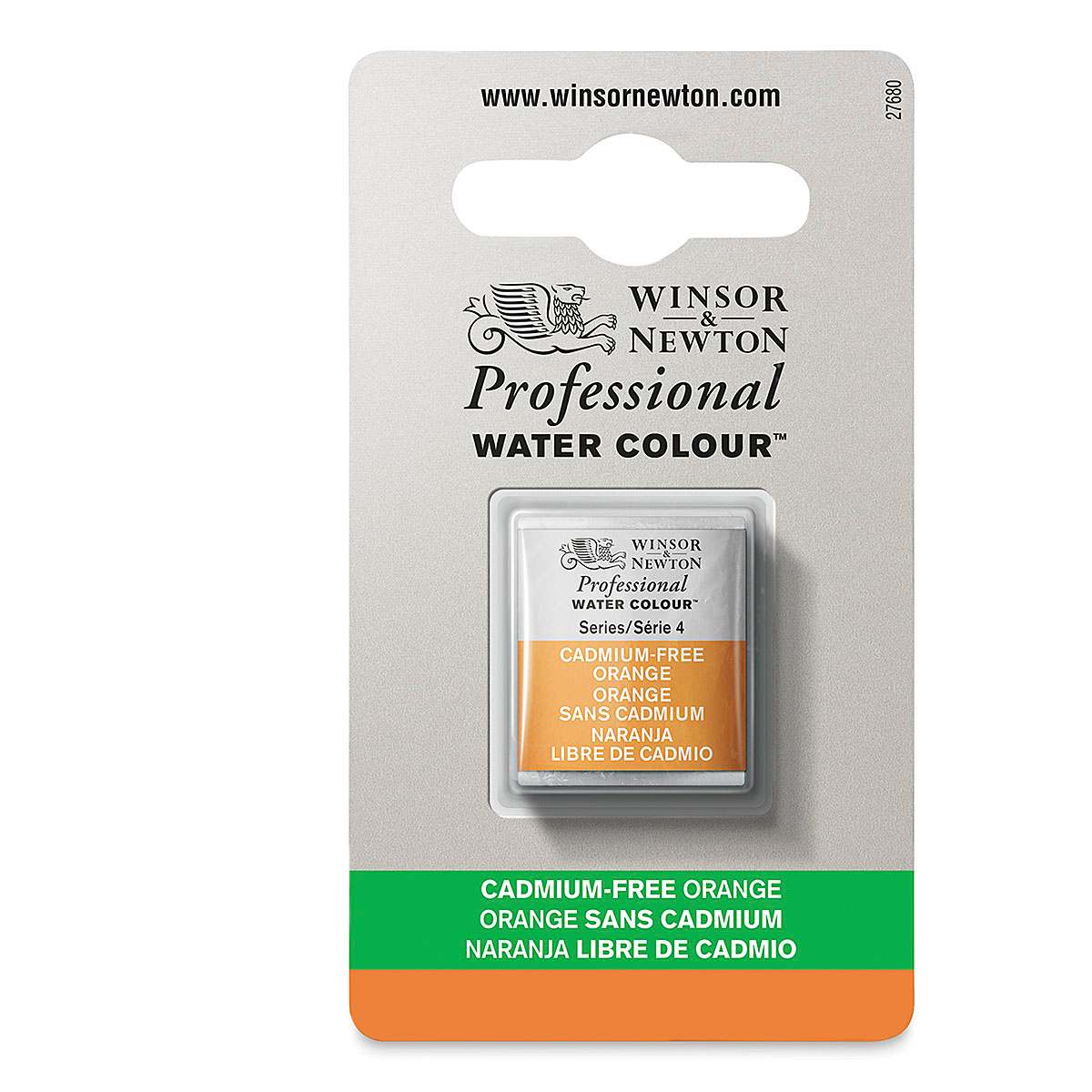 Winsor & Newton Artists' Watercolor - Cadmium-Free Orange, Half-Pan