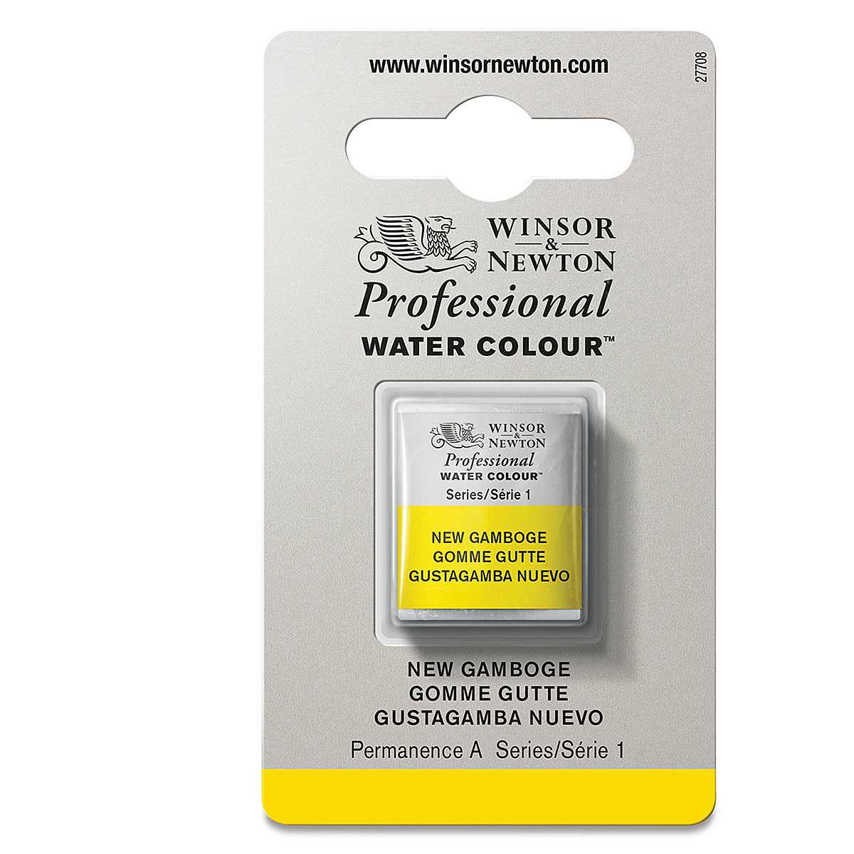 Winsor & Newton Artists' Watercolor - New Gamboge, Half Pan