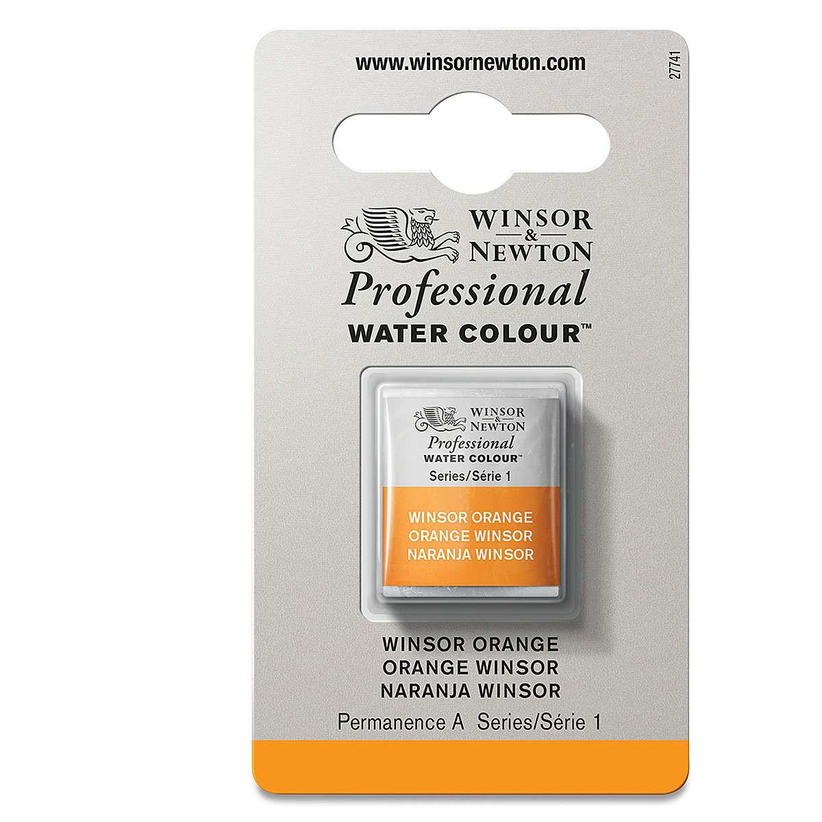 Winsor & Newton Professional Watercolor - Winsor Orange, Half Pan