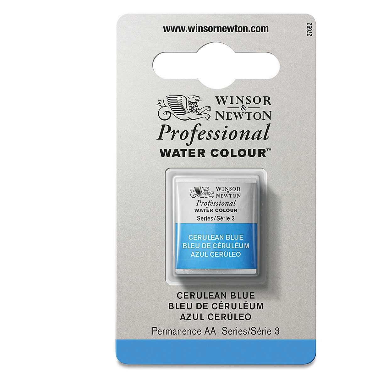 Winsor & Newton Professional Watercolor - Cerulean Blue, Half Pan