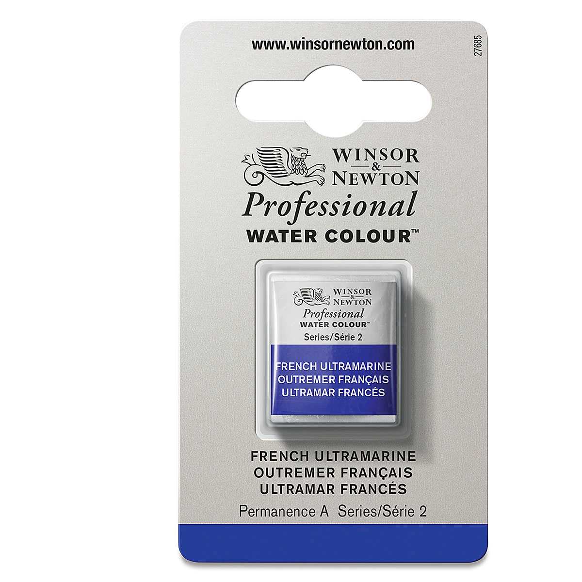 Winsor & Newton Artists' Watercolor - French Ultramarine, Half Pan