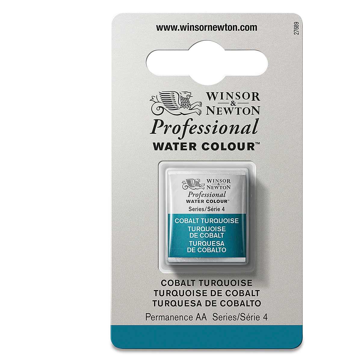 Winsor & Newton Professional Watercolor - Cobalt Turquoise, Half Pan
