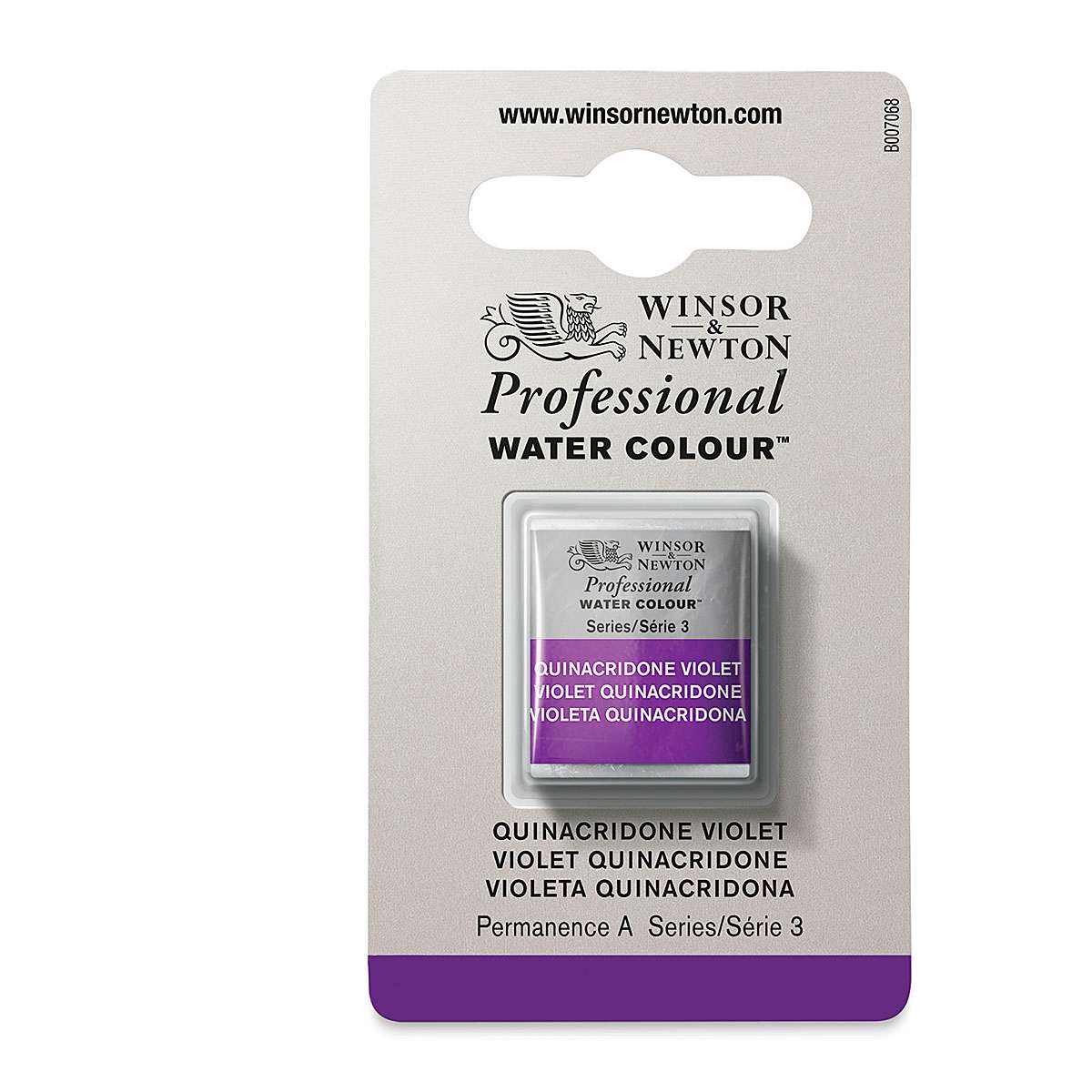 Winsor & Newton Professional Watercolor - Quinacridone Violet, Half Pan
