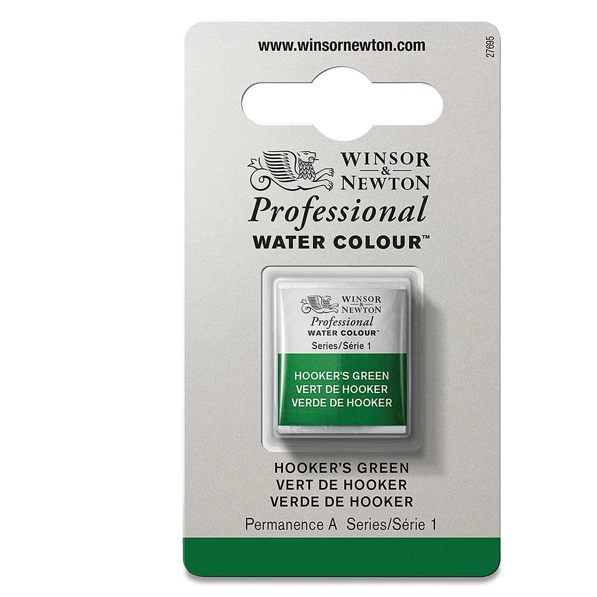 Winsor & Newton Professional Watercolor - Hooker's Green, Half Pan