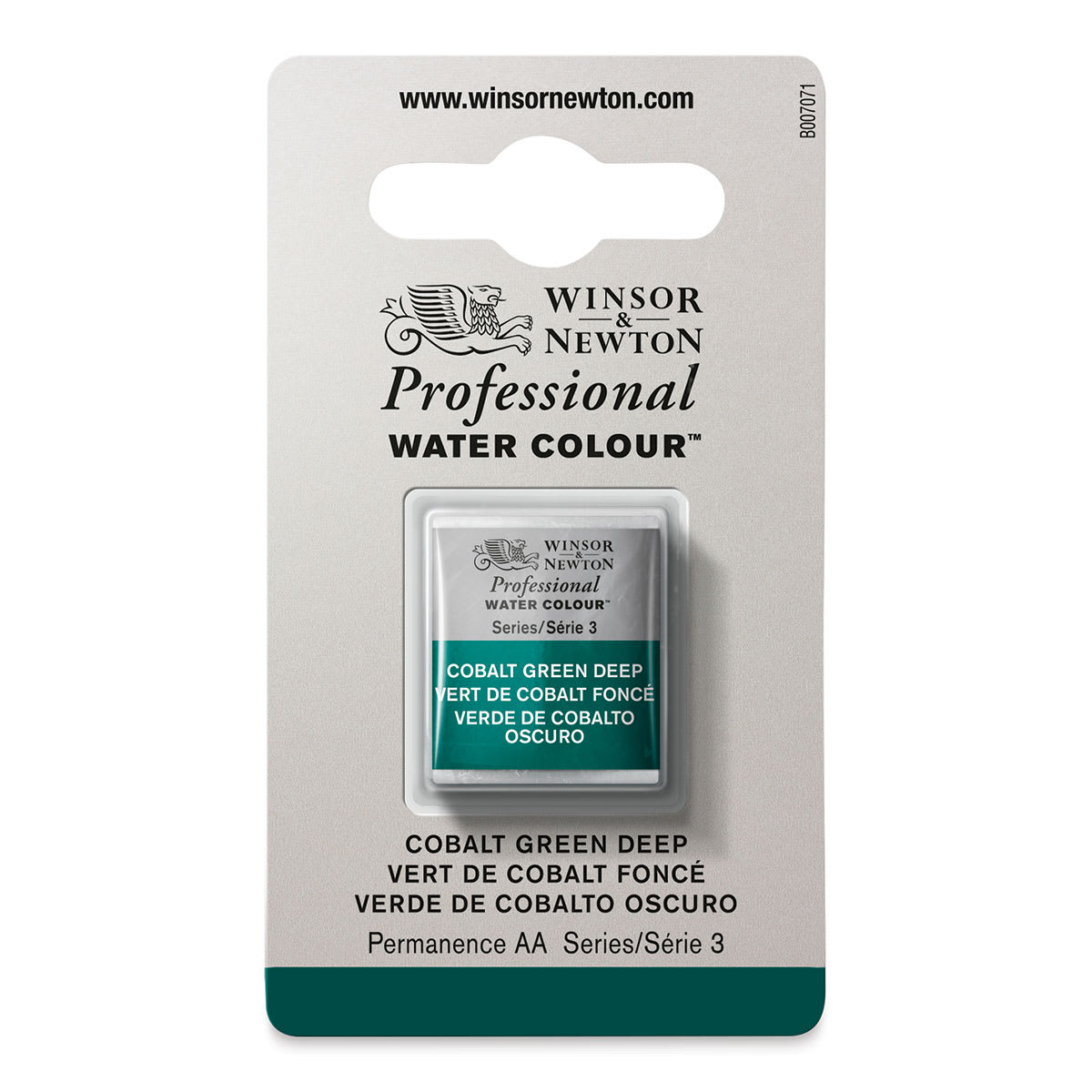 Winsor & Newton Professional Watercolor - Cobalt Green Deep, Half Pan. In package.