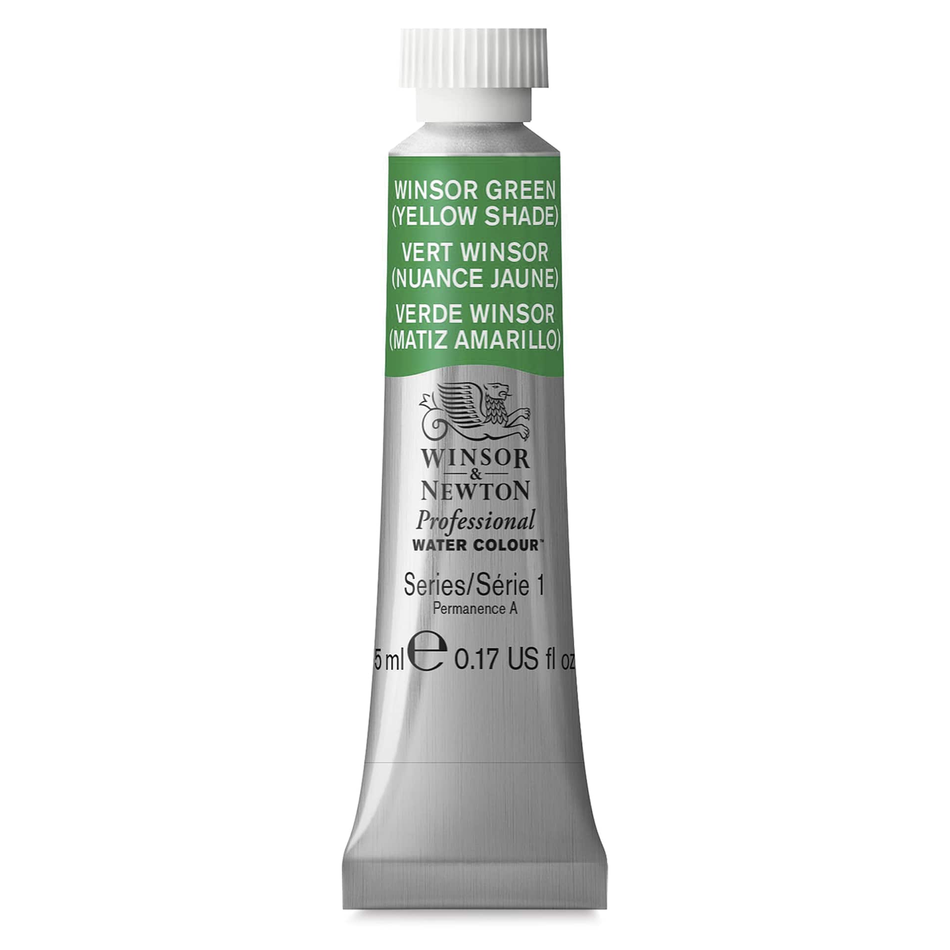 Winsor & Newton Professional Watercolor - Winsor Green (Yellow Shade), 5 ml Tube