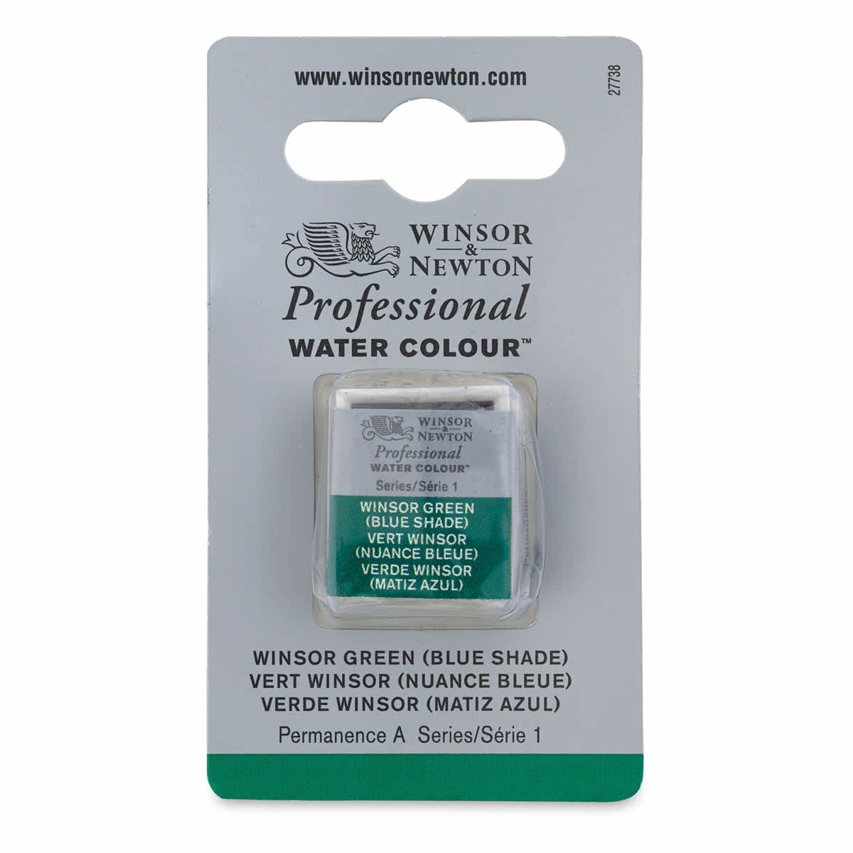 Winsor & Newton Professional Watercolor - Winsor Green (Blue Shade), Half Pan