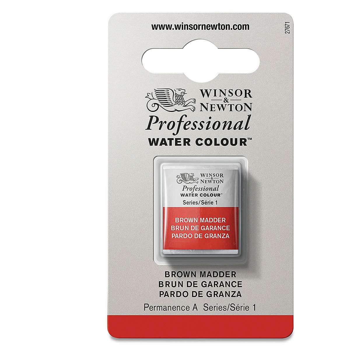 Winsor & Newton Professional Watercolor - Brown Madder, Half Pan