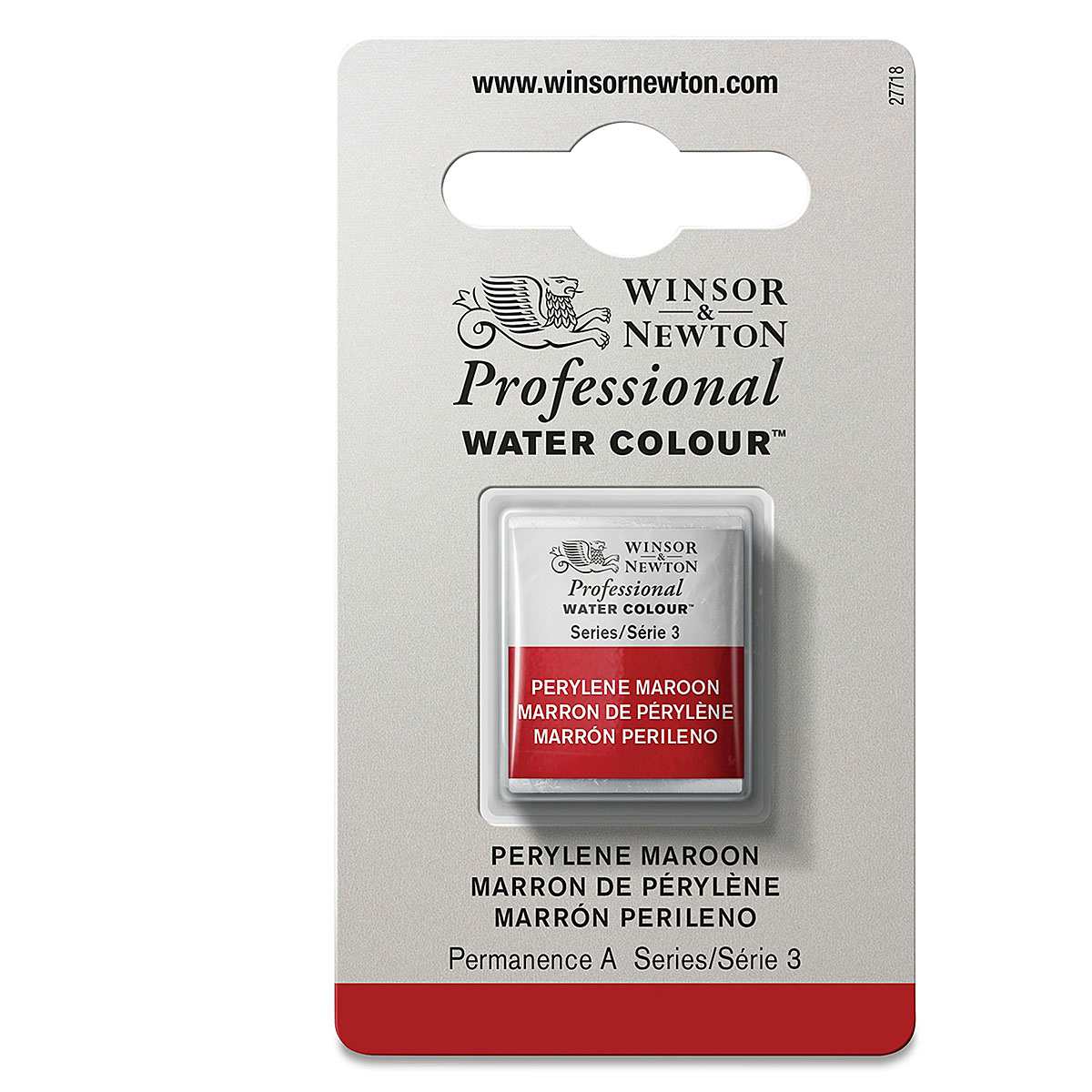 Winsor & Newton Professional Watercolor - Perylene Maroon, Half Pan