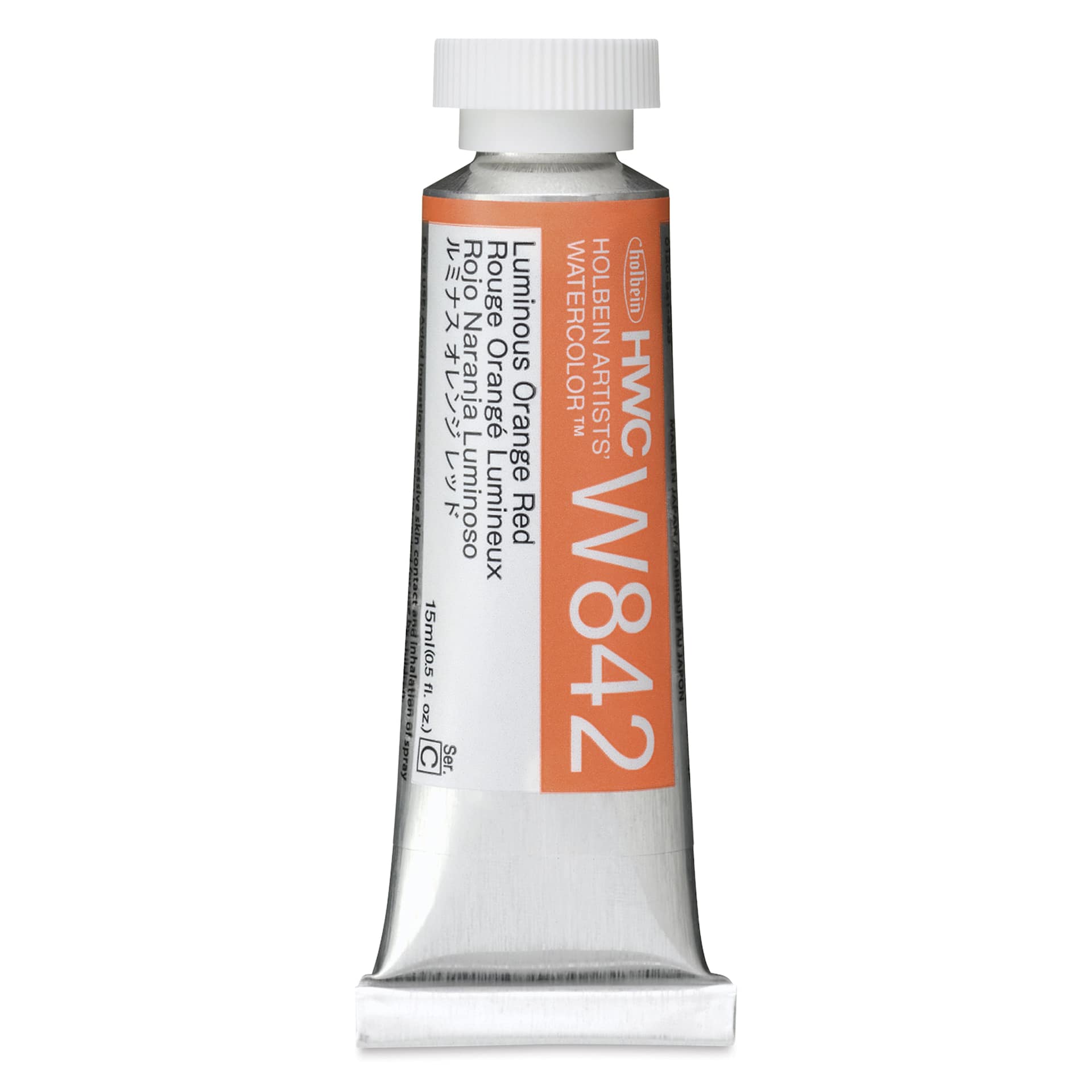 Holbein Artists' Watercolor - Luminous Orange Red, 15 ml Tube