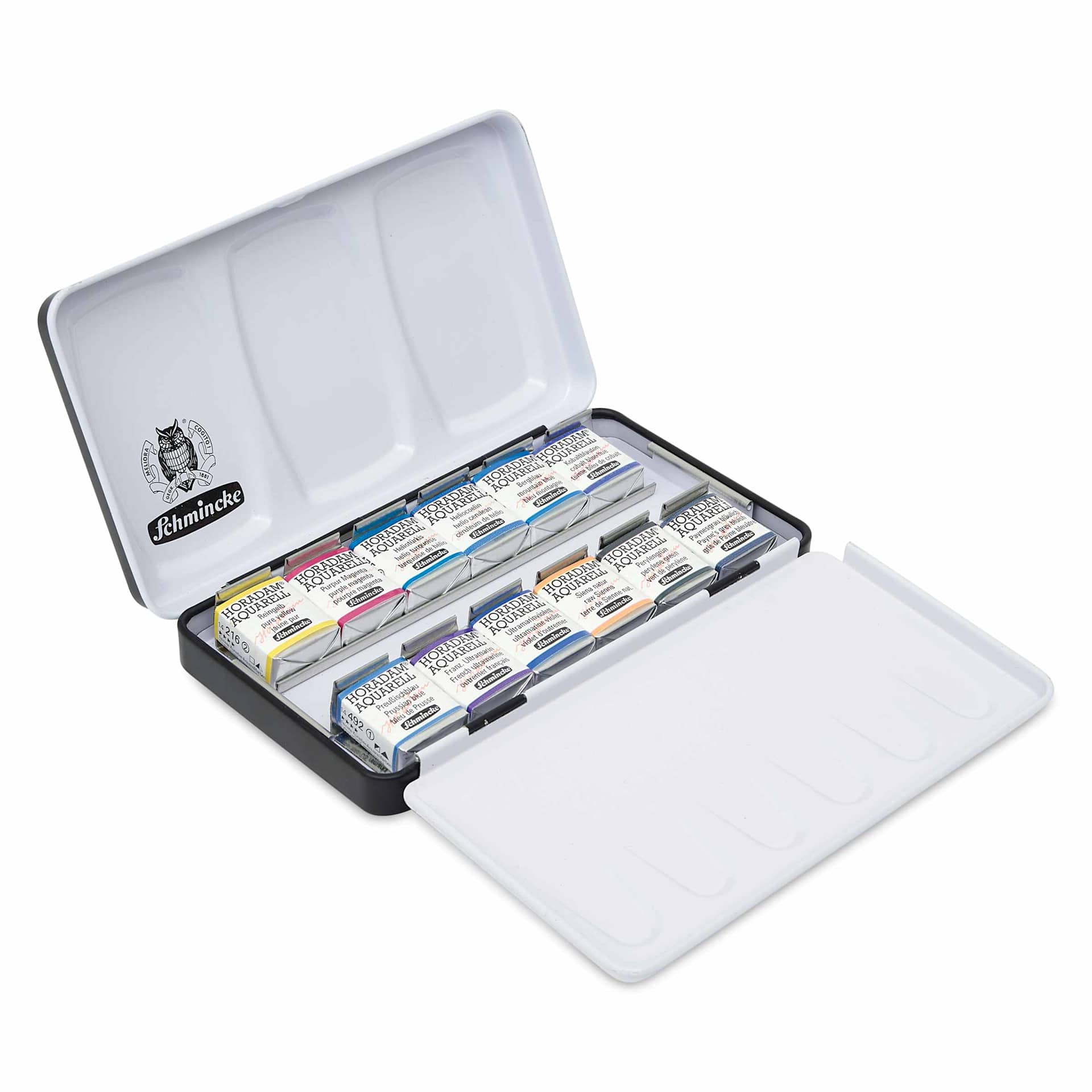 Schmincke Horadam Aquarell Watercolor Pans - Blick Exclusive! Set of 12, Water, Seas, and Skies, Half Pans