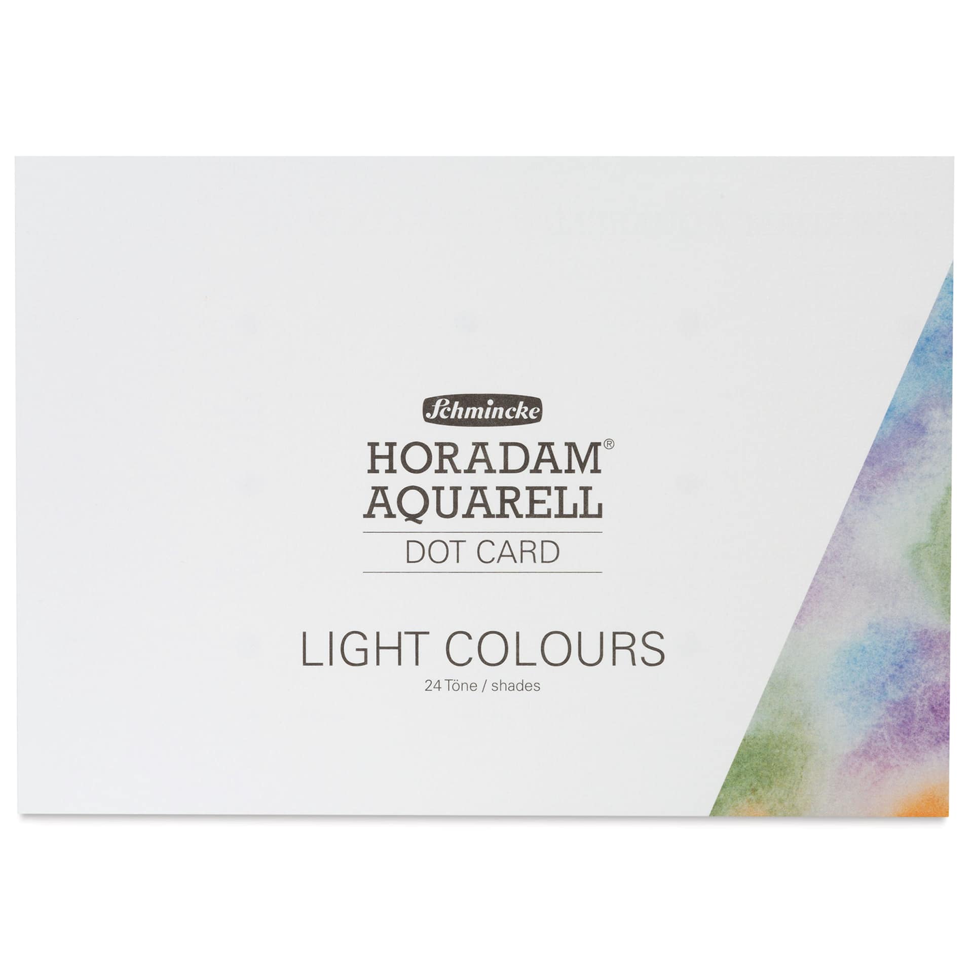 Schmincke Horadam Aquarell Artist Watercolor - front of the 24 Light Colors Dot Card