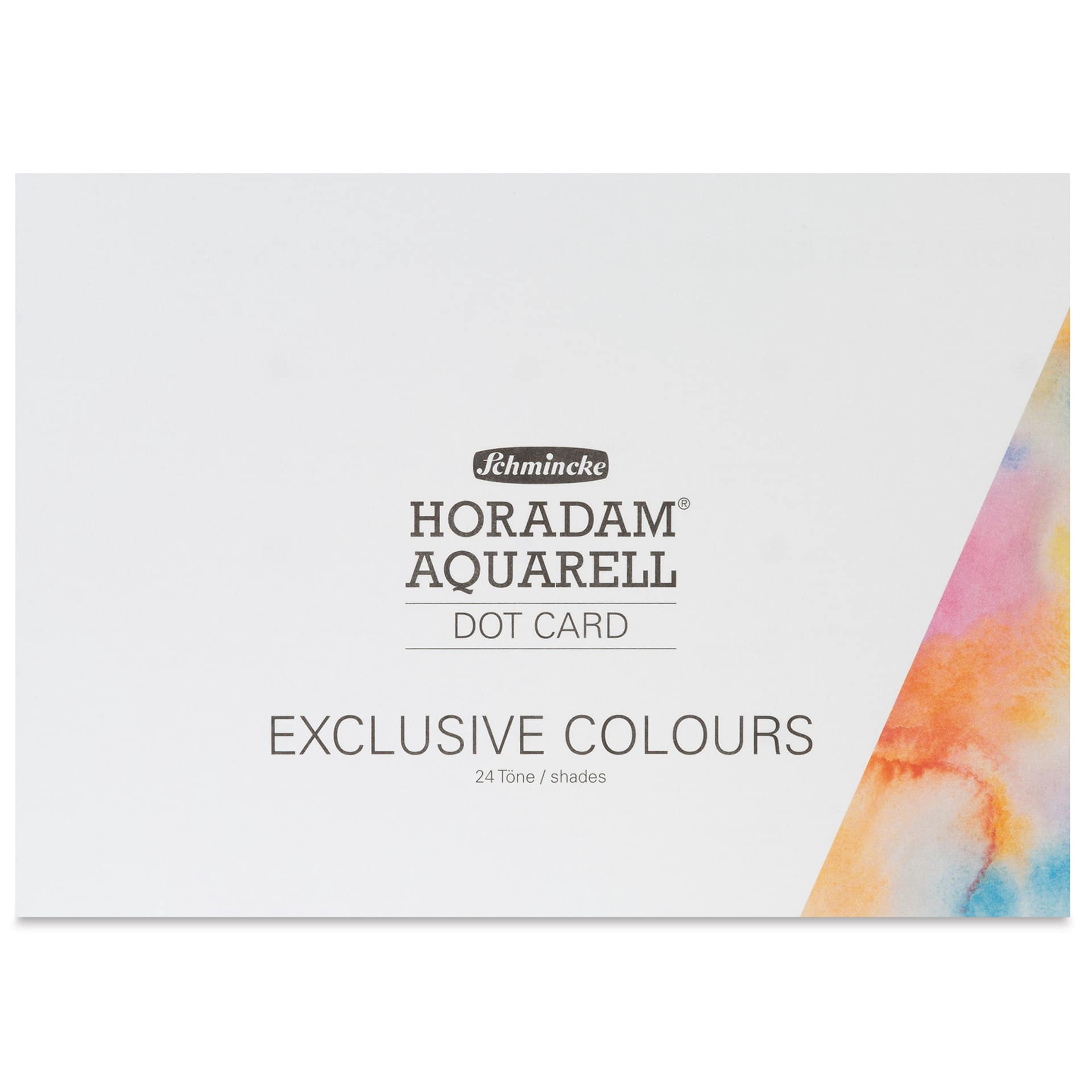 Schmincke Horadam Aquarell Artist Watercolor - front of the 24 Exclusive Colors Dot Card
