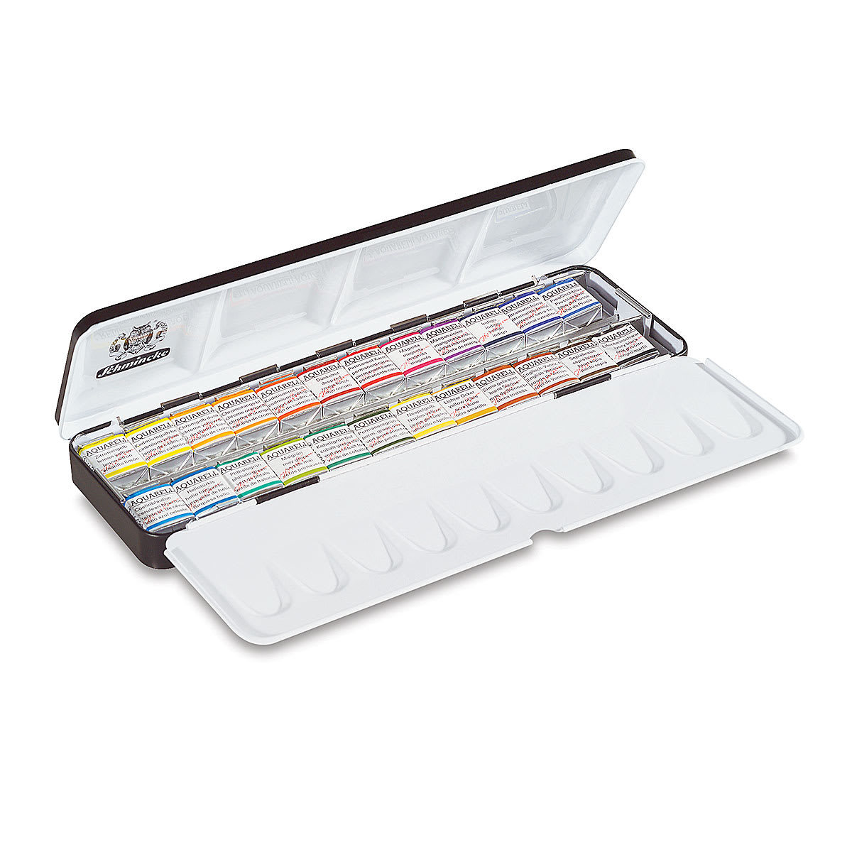 Schmincke Horadam Aquarell Watercolor Pans - Assorted Colors, Set of 24, half pans