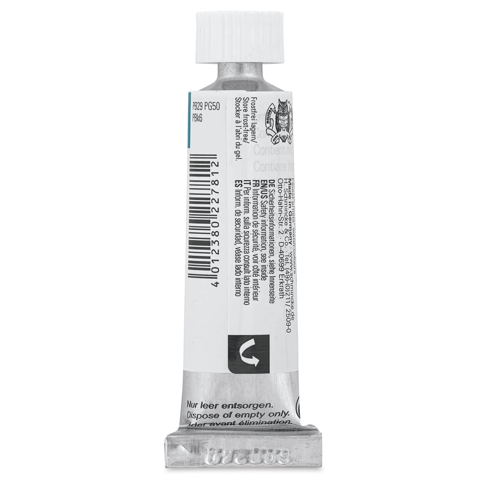 Schmincke Horadam Aquarell Artist Watercolor - Ocean Grey, 15 ml tube, back of tube