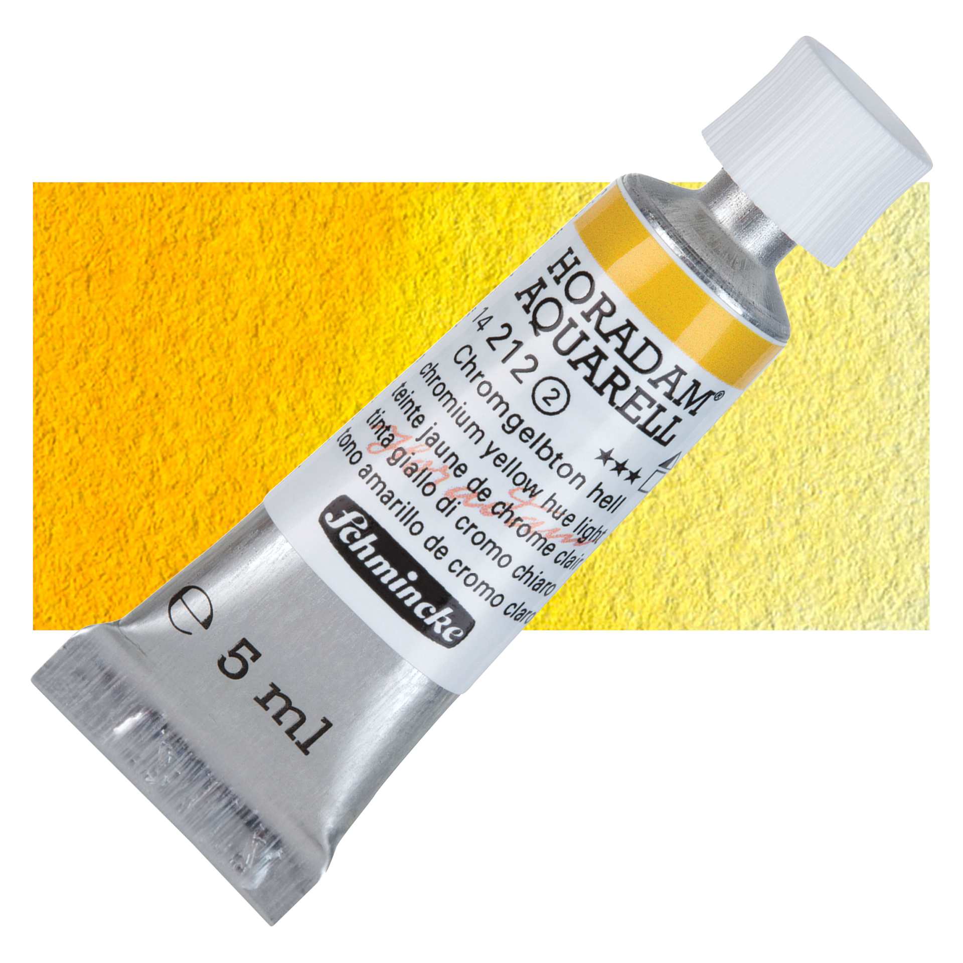 Schmincke Horadam Aquarell Artist Watercolor - Chromium Yellow Hue Light, 5 ml tube and swatch