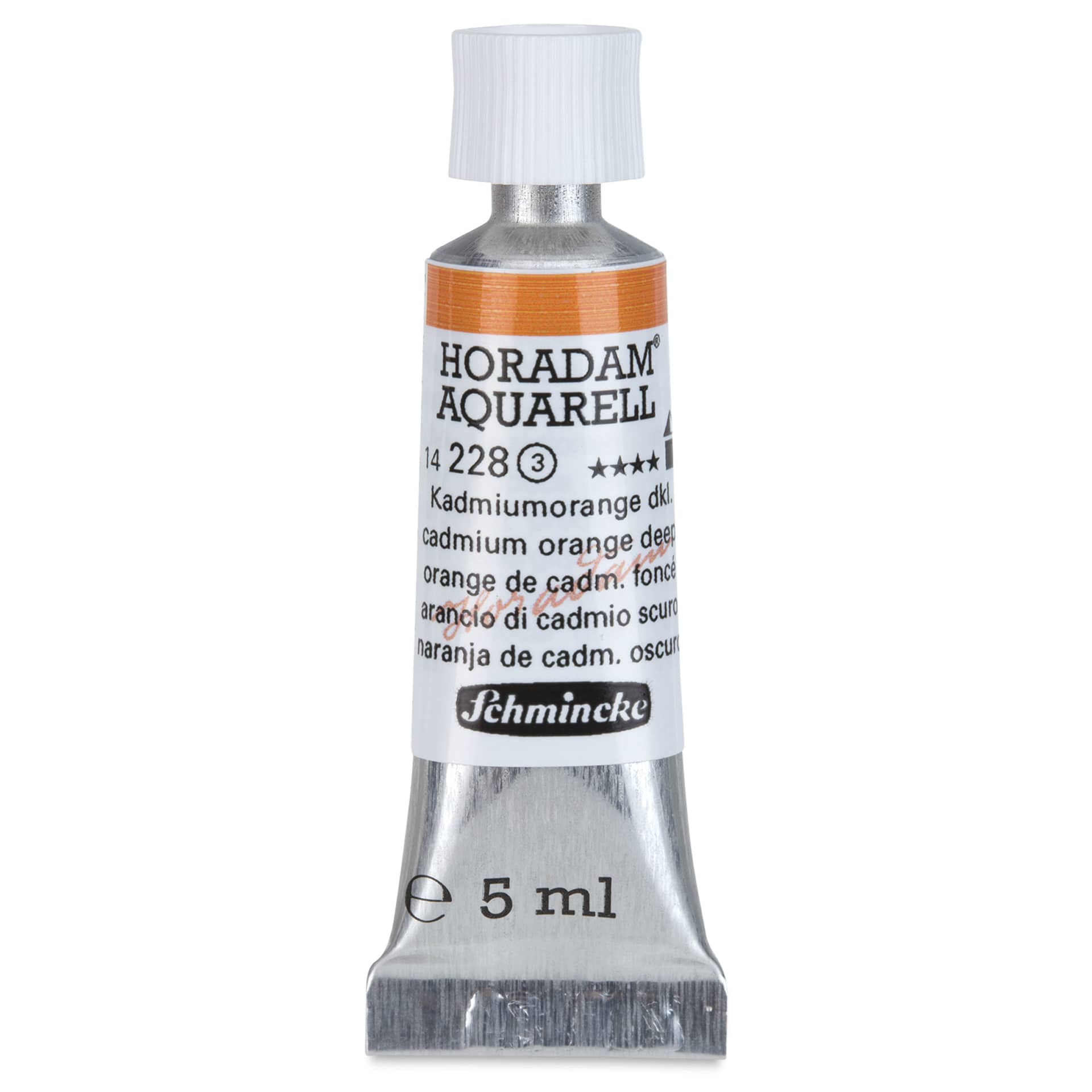 Schmincke Horadam Aquarell Artist Watercolor - Cadmium Orange Deep, 5 ml tube