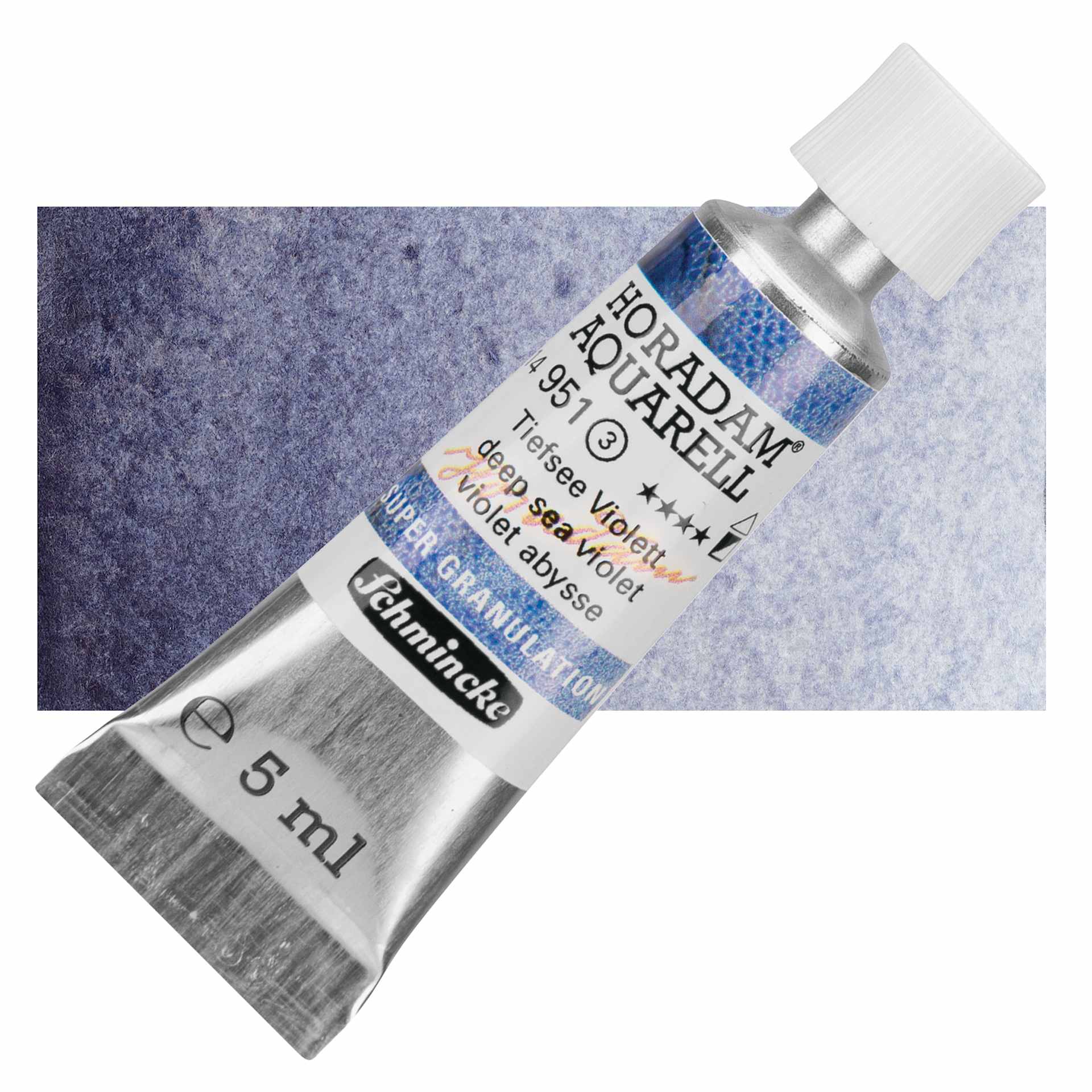 Schmincke Horadam Aquarell Watercolor - Deep Sea Violet, 5 ml tube and swatch