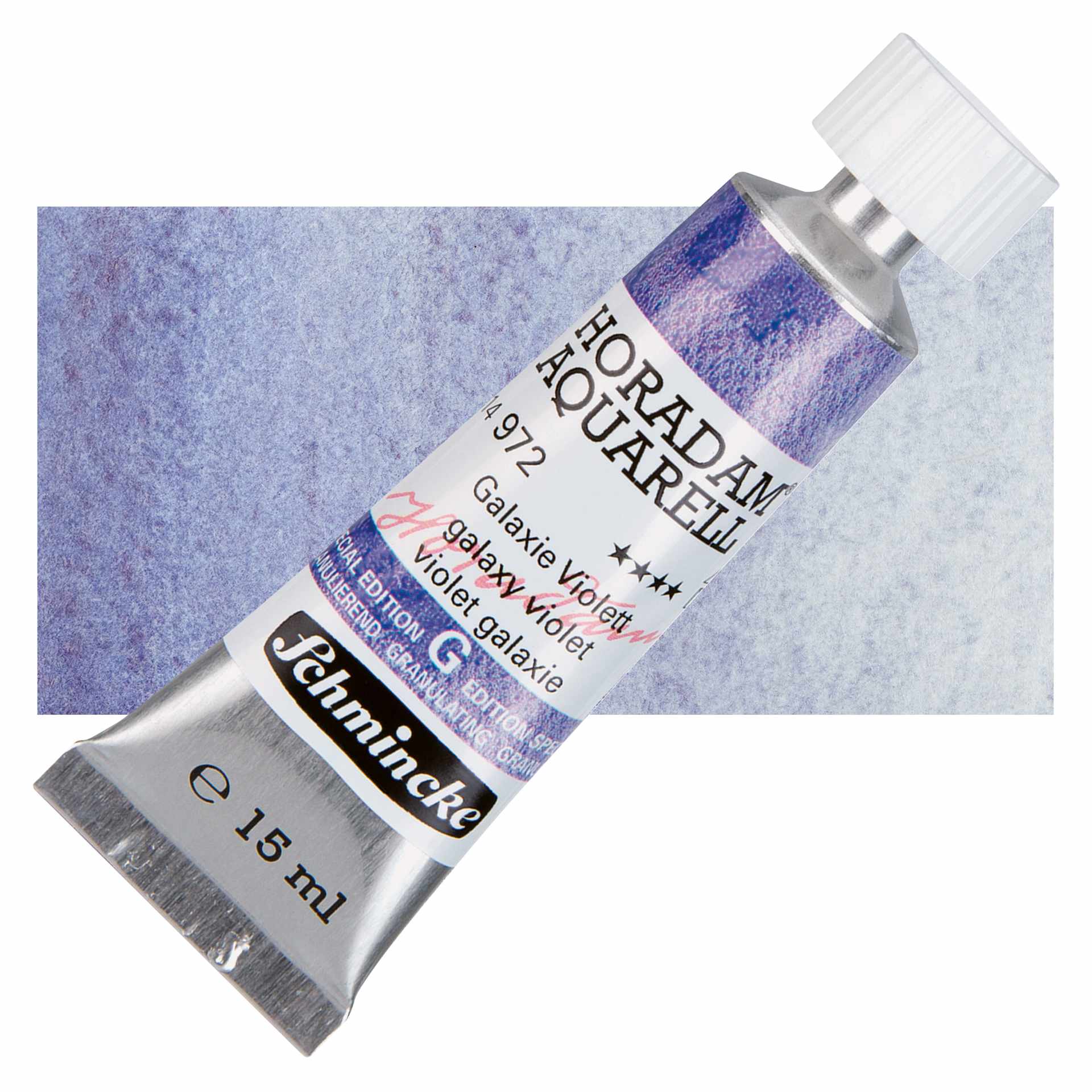 Schmincke Horadam Aquarell Artist Watercolor - Galaxy Violet, 15 ml, Tube and swatch