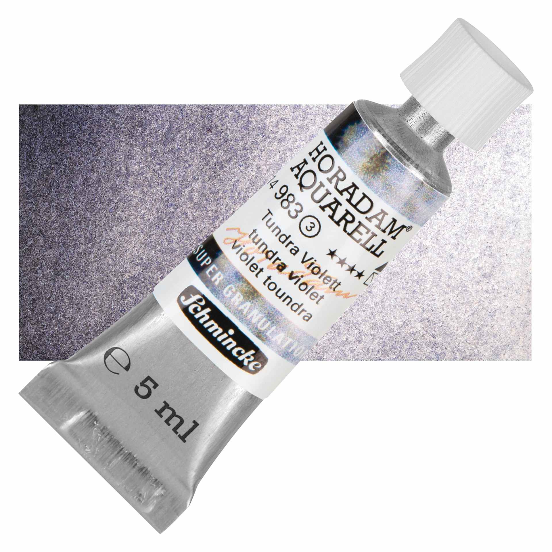 Schmincke Horadam Aquarell Artist Watercolor - Tundra Violet, 5 ml tube and swatch