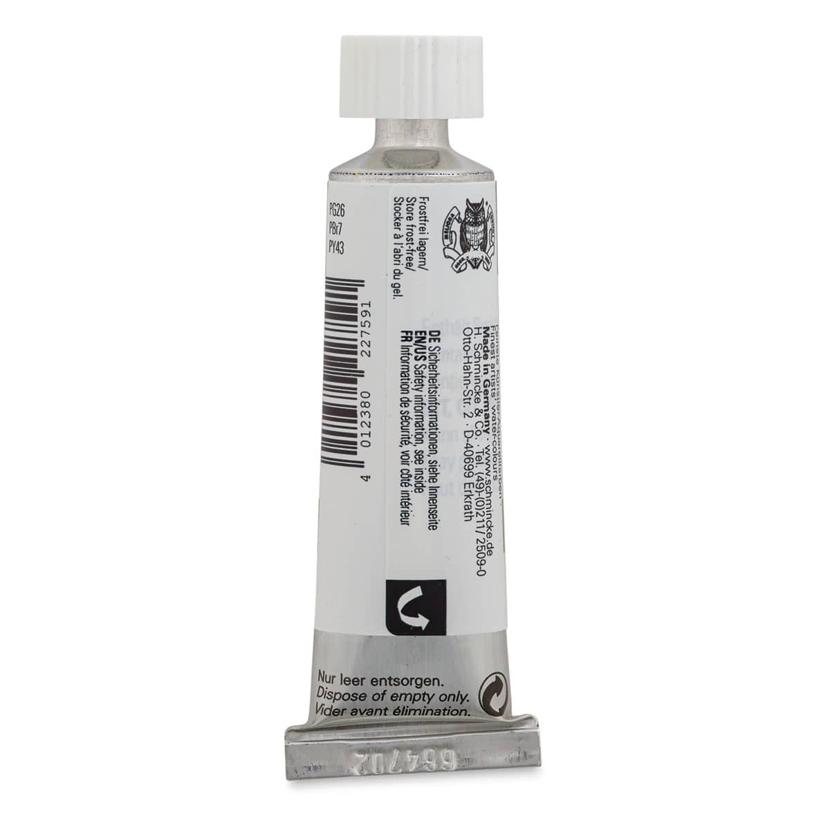 Schmincke Horadam Aquarell Artist Watercolor - Forest Brown, 15 ml tube (Back of tube)