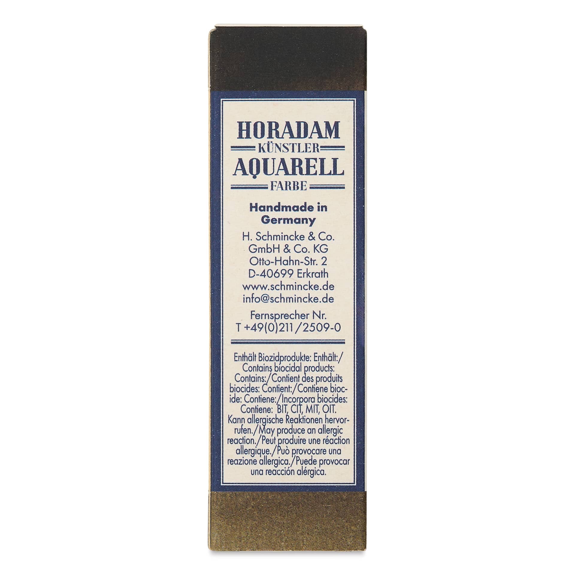 Schmincke Horadam Aquarell Artist Watercolor - Cassler Brown back of package
