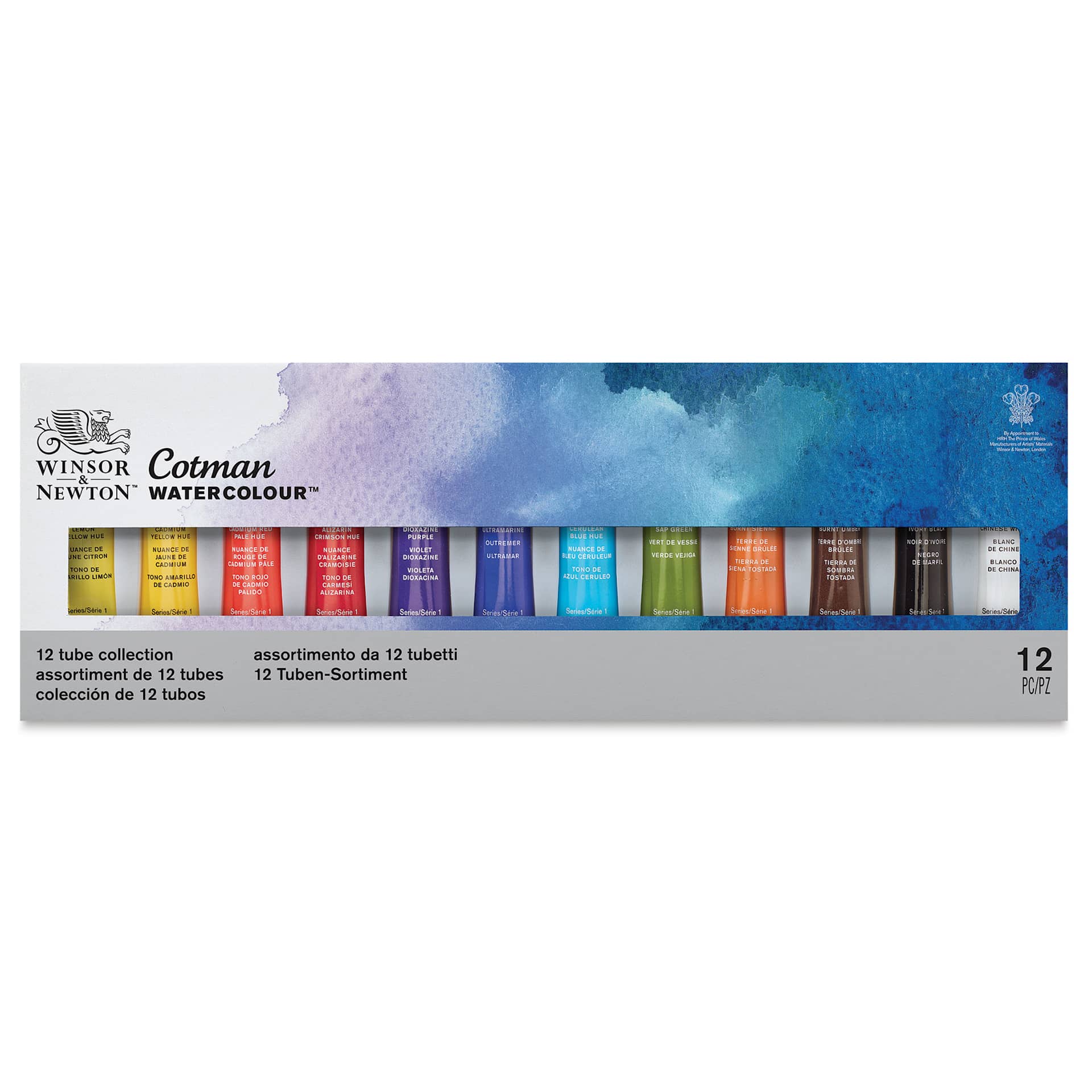 Winsor & Newton Cotman Set of 12 Tubes (Front of package)