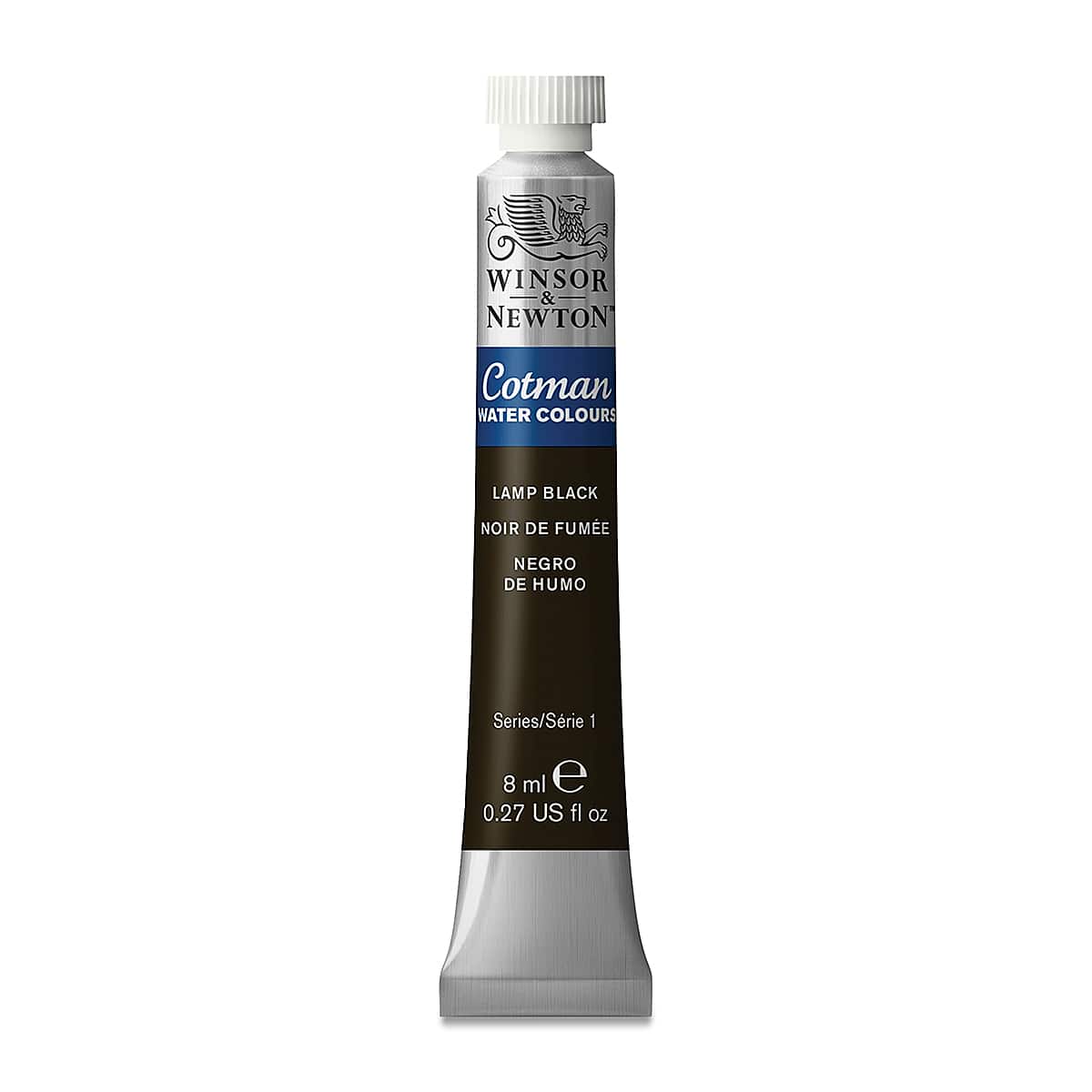 Winsor & Newton Cotman Watercolor - Lamp Black, 8 ml tube