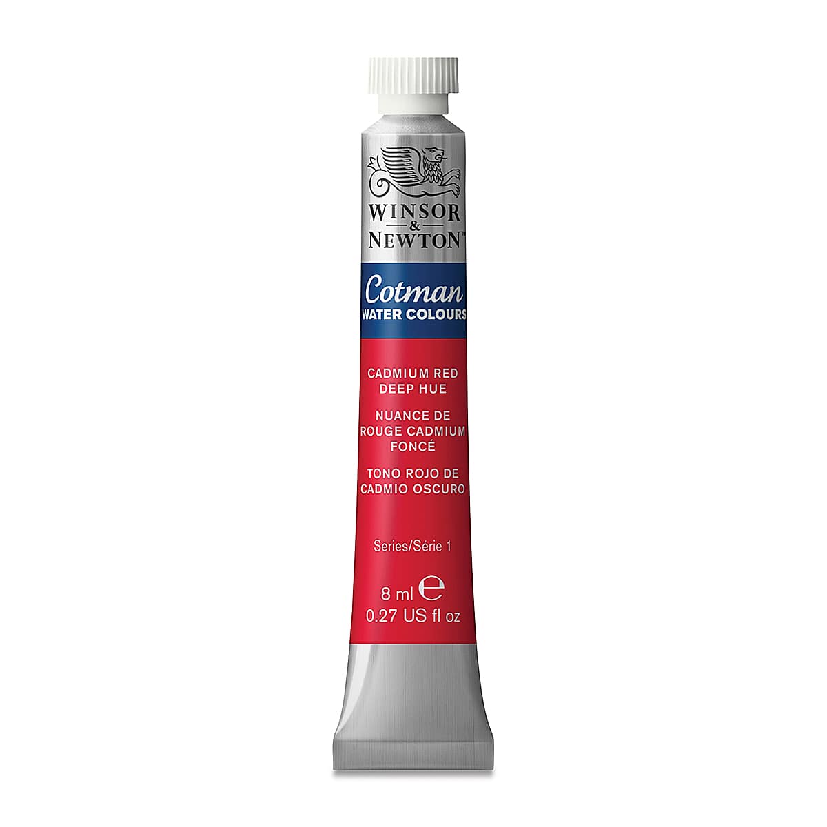 Winsor & Newton Cotman Watercolor - Cadmium Red Deep Hue, 8 ml tube