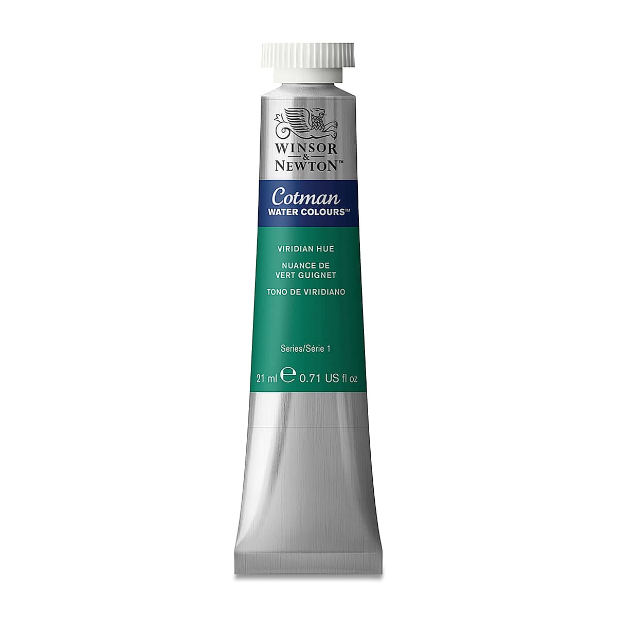 Winsor & Newton Cotman Watercolor - Viridian Hue, 21 ml tube