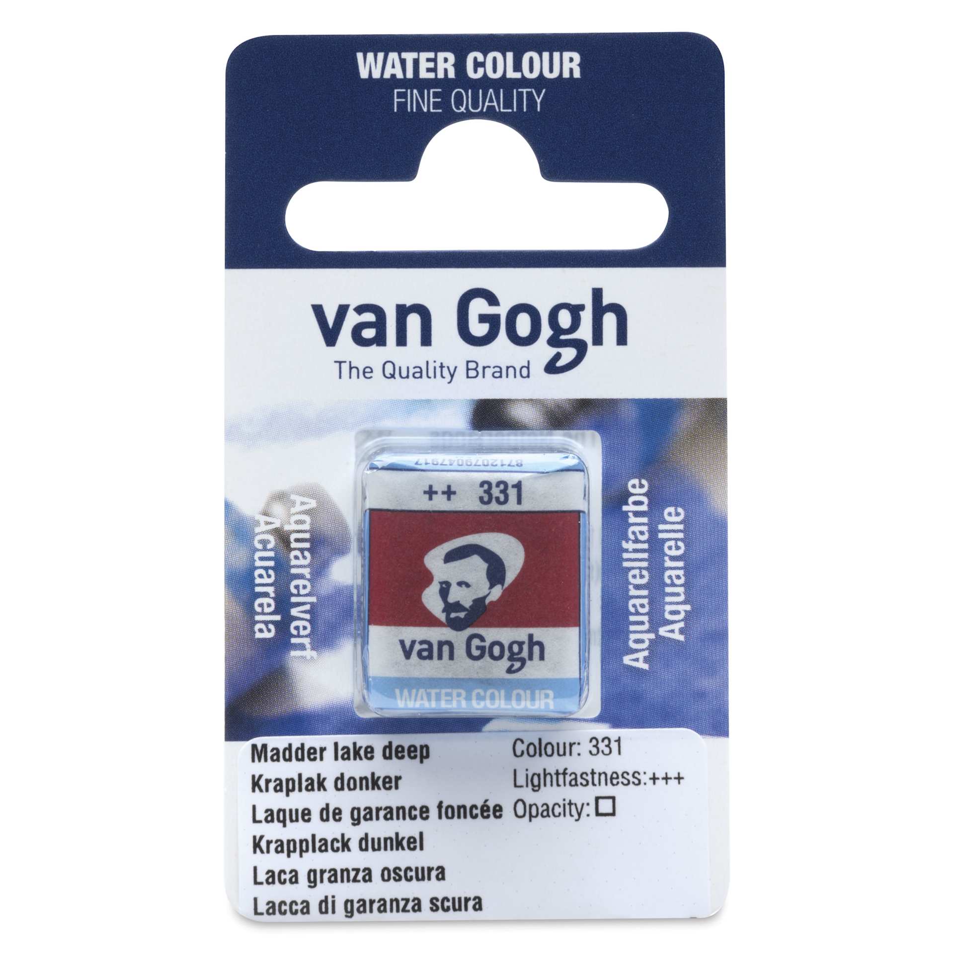 Van Gogh Watercolor Half Pan - Madder Lake Deep