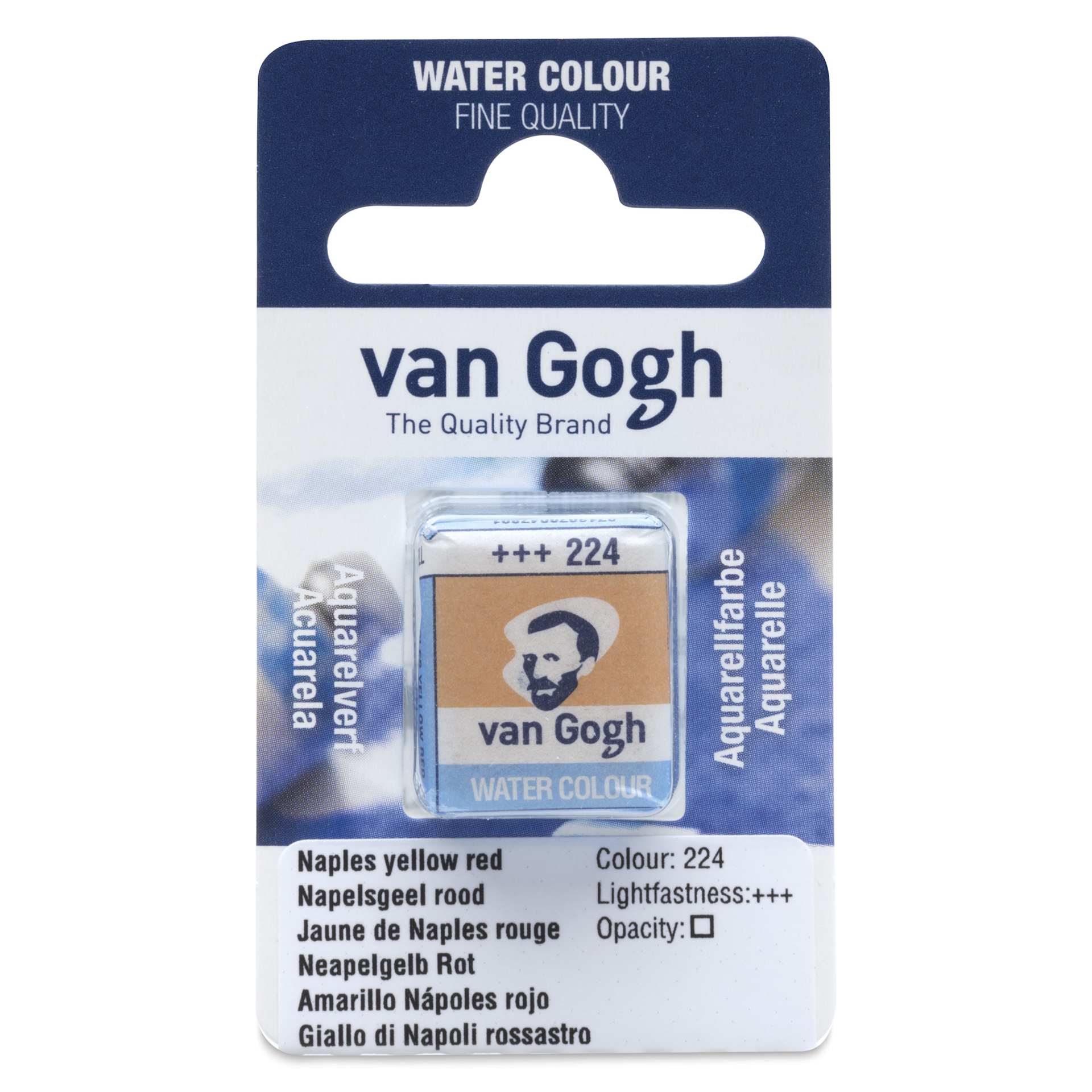 Van Gogh Watercolor Half Pan - Naples Yellow Red