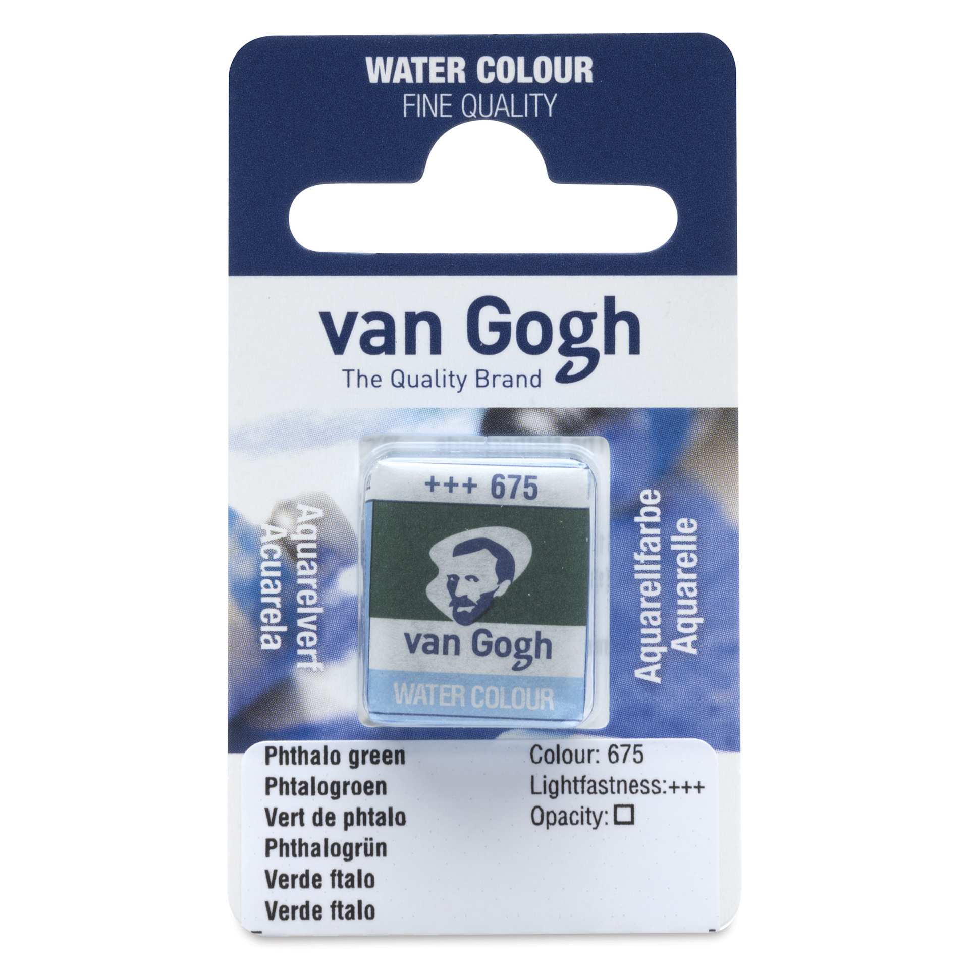 Van Gogh Watercolor Half Pan - Phthalo Green