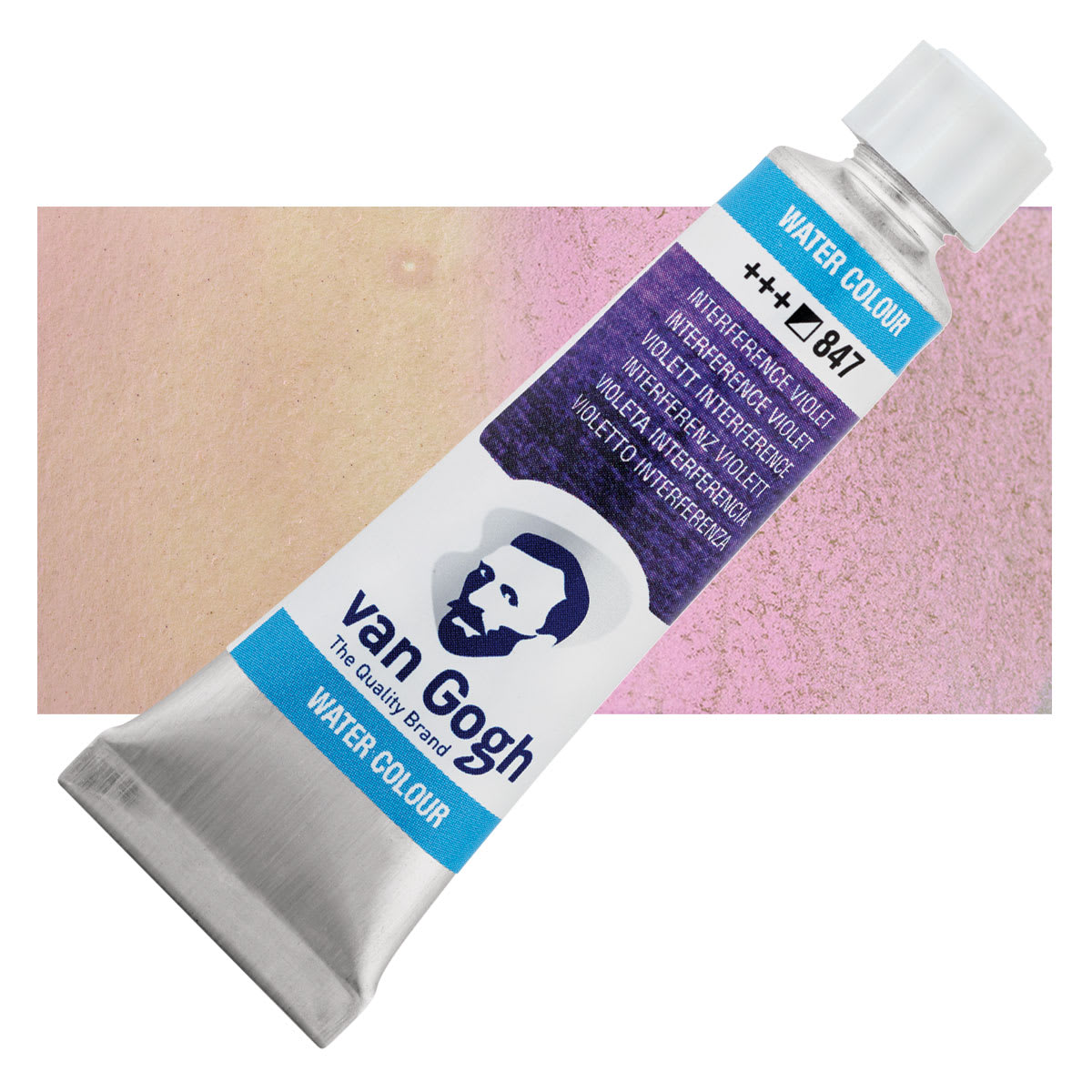 Van Gogh Watercolor - Interference Violet, 10 ml tube and swatch