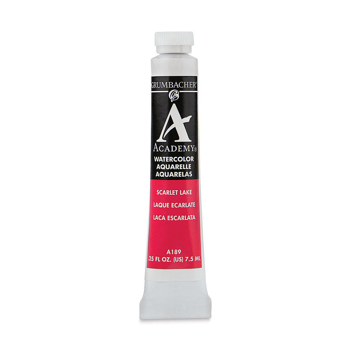 Grumbacher Academy Watercolor - Scarlet Lake, 7.5 ml tube