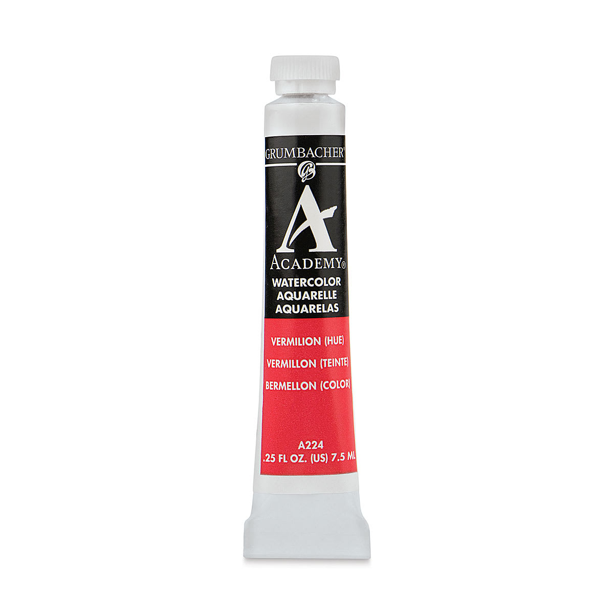 Grumbacher Academy Watercolor - Vermilion Hue, 7.5 ml tube
