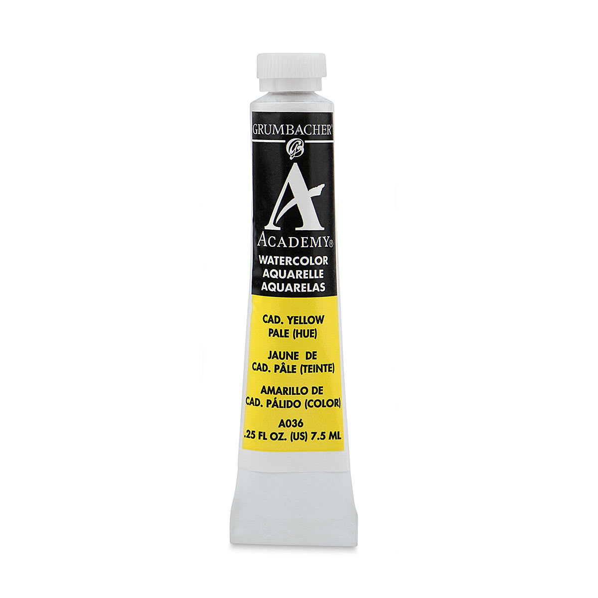 Grumbacher Academy Watercolors - Cadmium Yellow Pale Hue, 7.5 ml tube