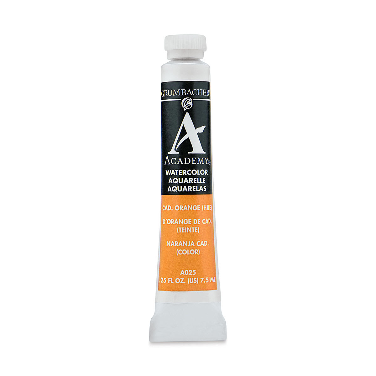 Grumbacher Academy Watercolor - Cadmium Orange Hue, 7.5 ml tube